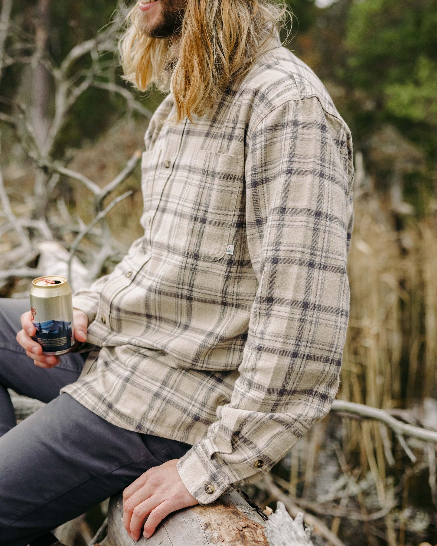 Backcountry Check Shirt - Oatmeal Check - Lifestyle