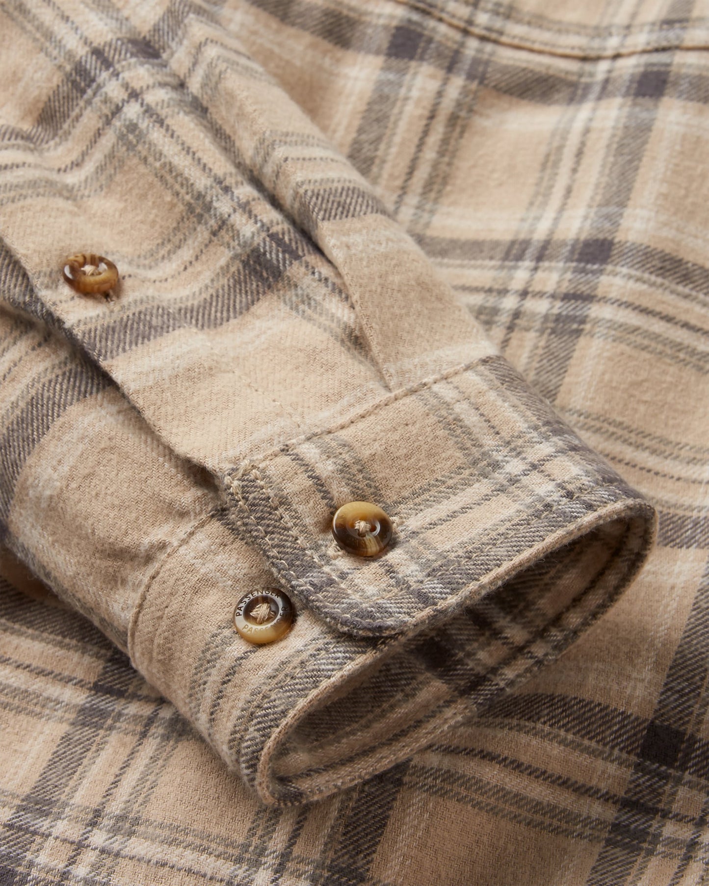 Backcountry Check Shirt - Oatmeal Check - Flatlay