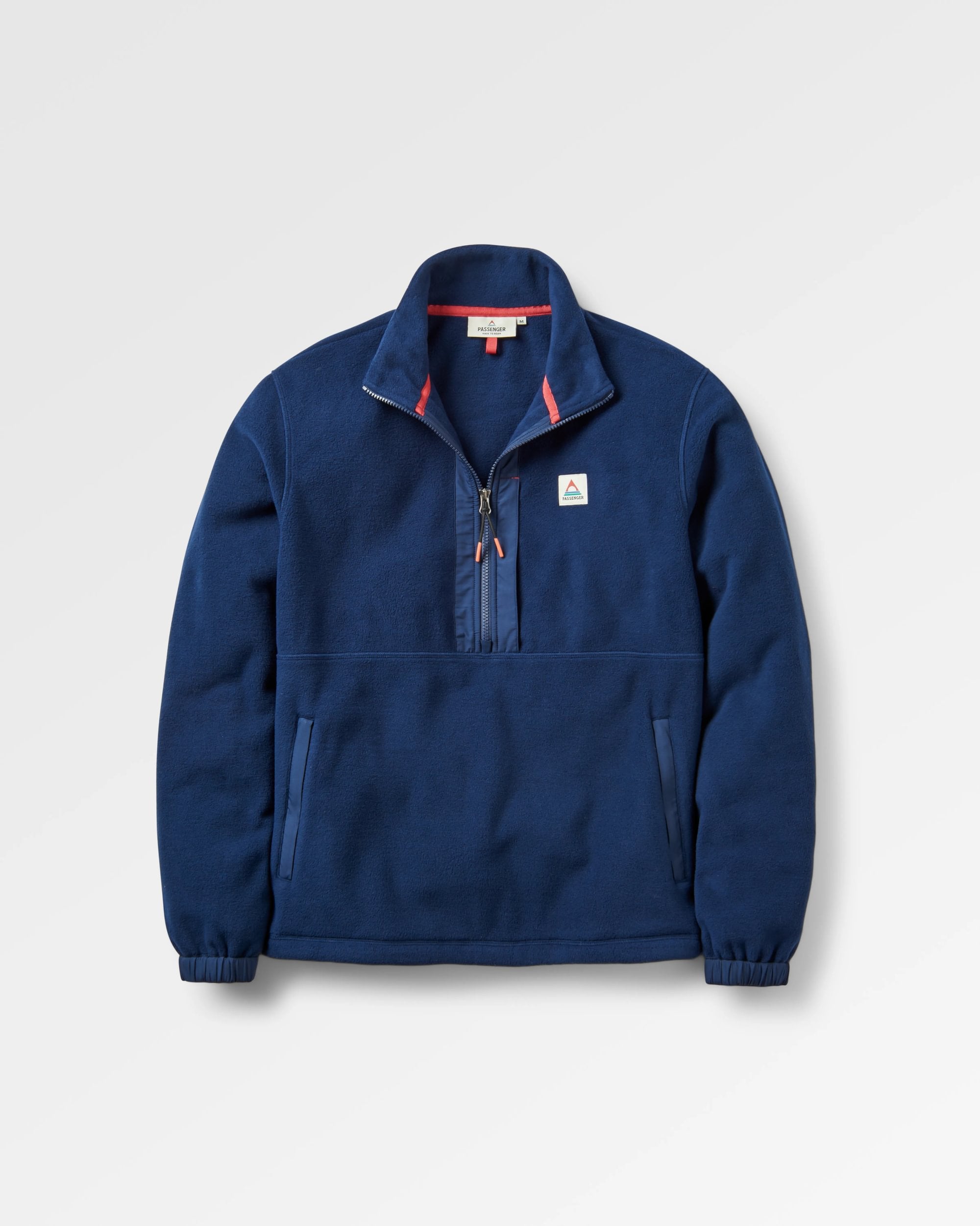 Ebb Recycled Polar Fleece - Rich Navy - Flatlay