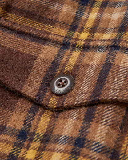 Barren Overshirt - Brown/Mustard Check