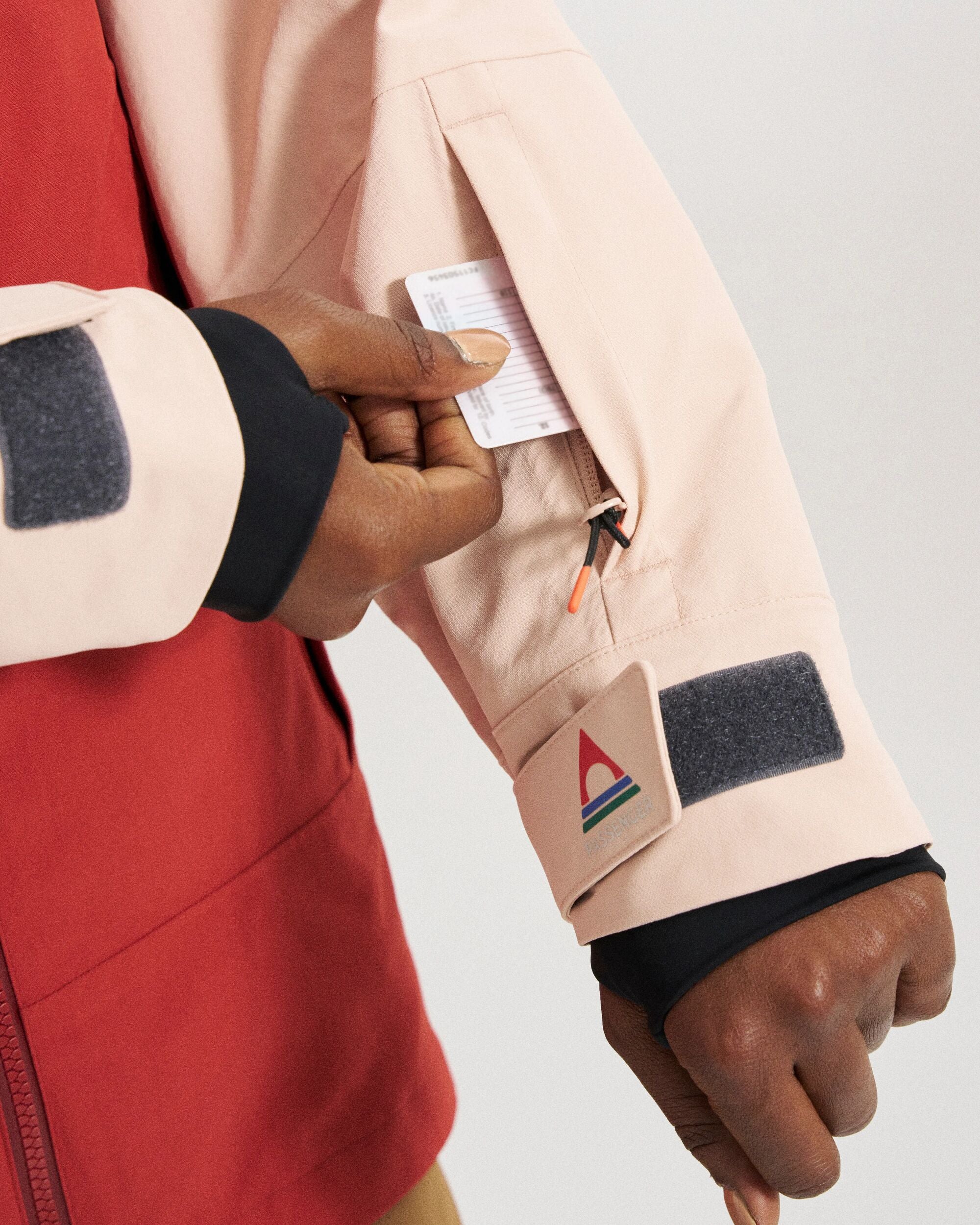 Snowscape Women's Recycled Jacket - Red Ochre/Blush - Studio Model