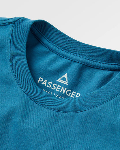 Slow Escape Relaxed Fit T-Shirt - Tidal Blue - Flatlay