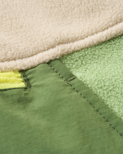 Alexander Recycled Hooded Polar Fleece - Feather/Wild Green
 - Flatlay