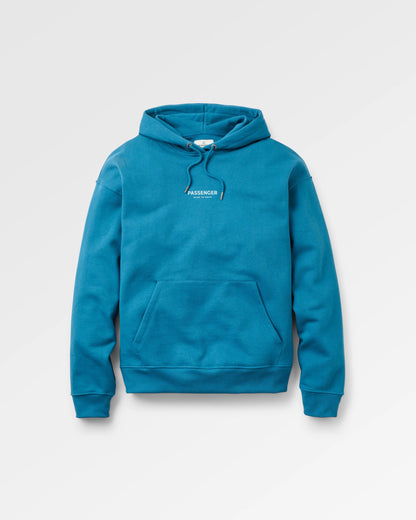 Passenger Relaxed Fit Hoodie - Tidal Blue - Flatlay