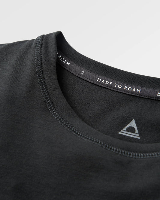 Roamer Men's Recycled Active T-Shirt - Black - Flatlay