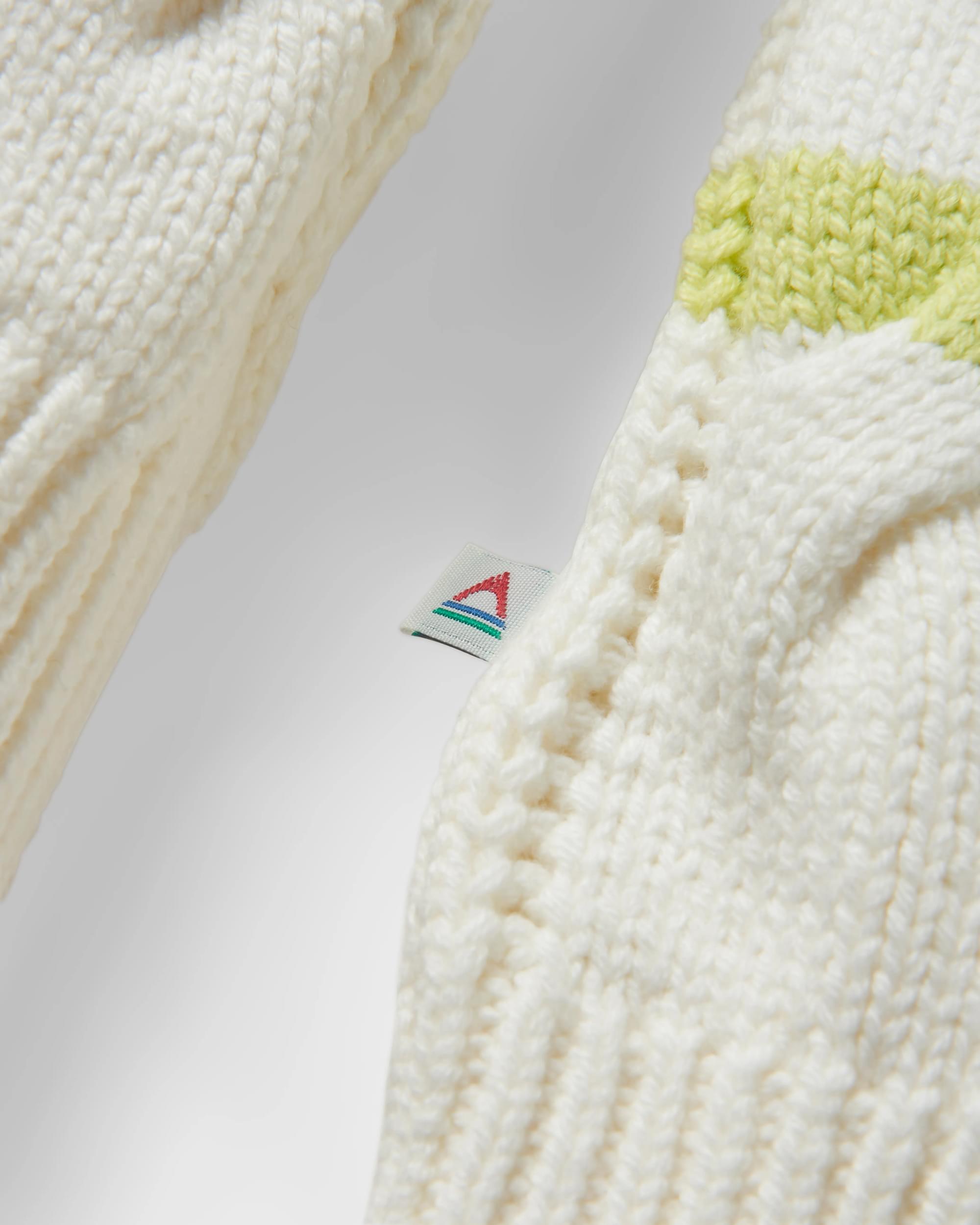 Comfort Stripe Organic Knitted Jumper - Lime Stripe - Flatlay