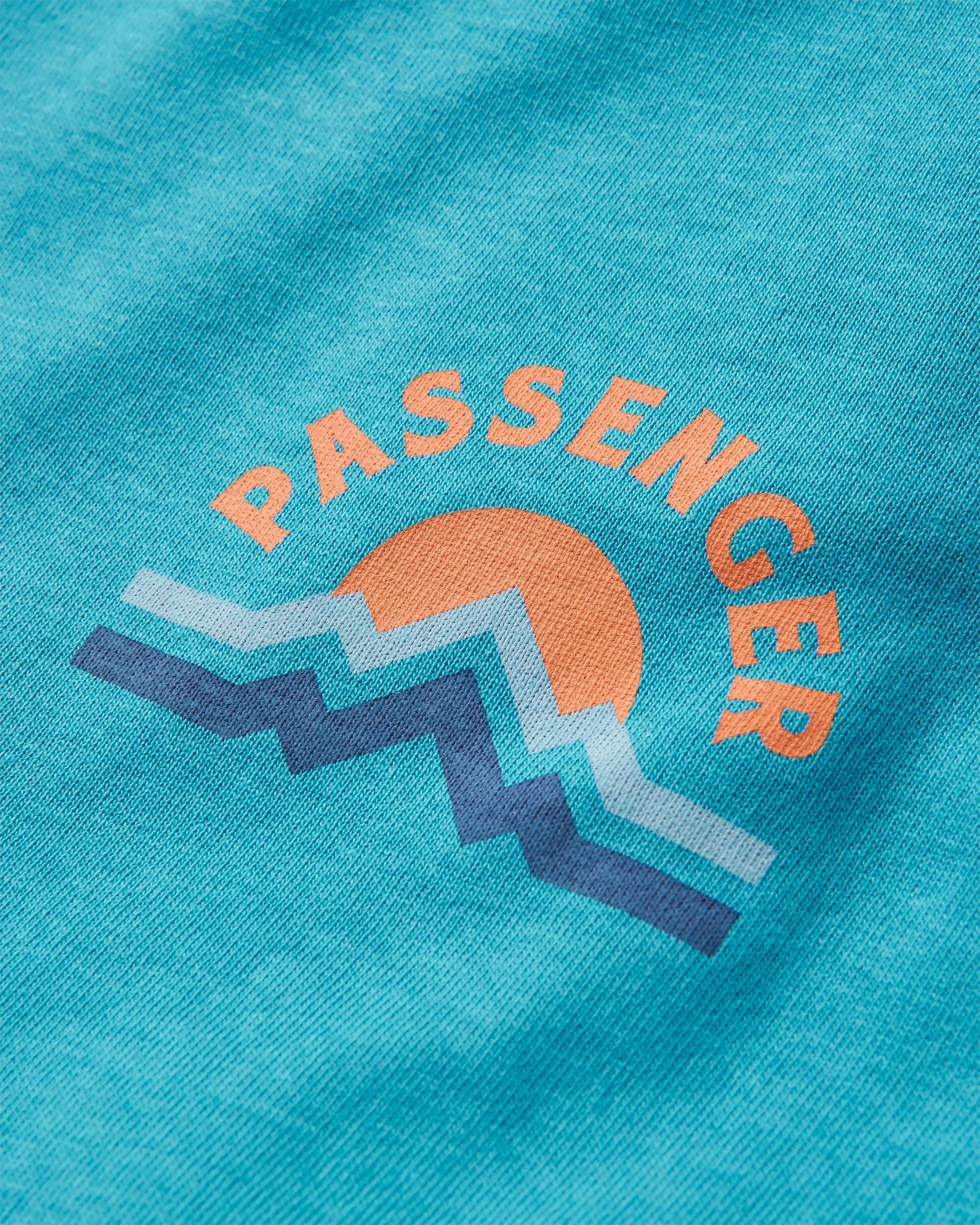 Riser Recycled Cotton LS T-Shirt - Atlantic Blue - Flatlay