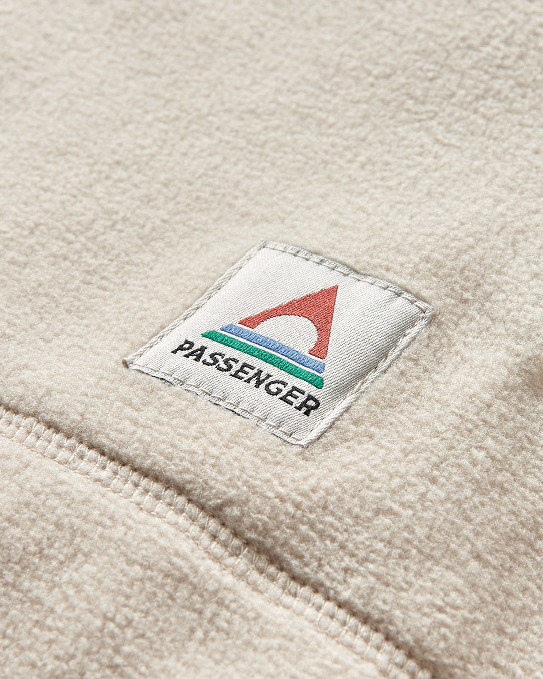 Juana Recycled Polar Hooded Fleece - Oatmeal - Flatlay