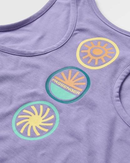 Chase The Light Active Vest - Purple Haze - Flatlay