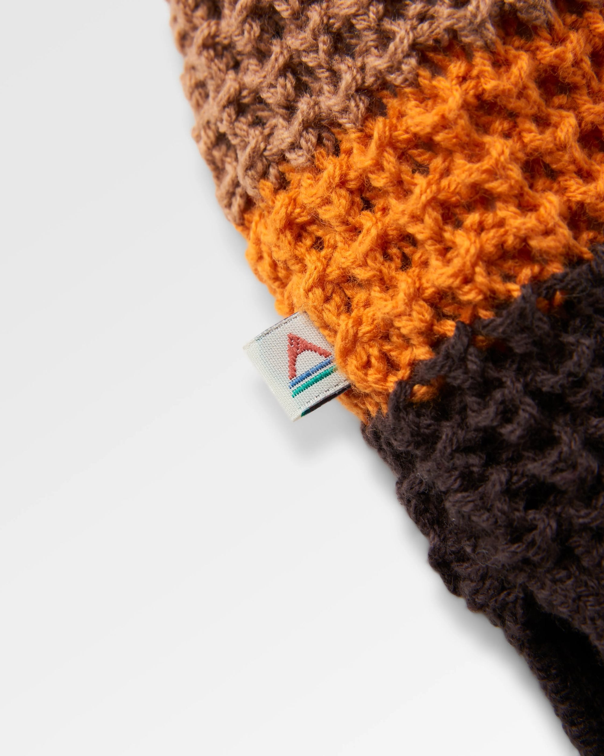 Reflection Stripey Jumper - Toffee Brown Multi Stripe - Flatlay