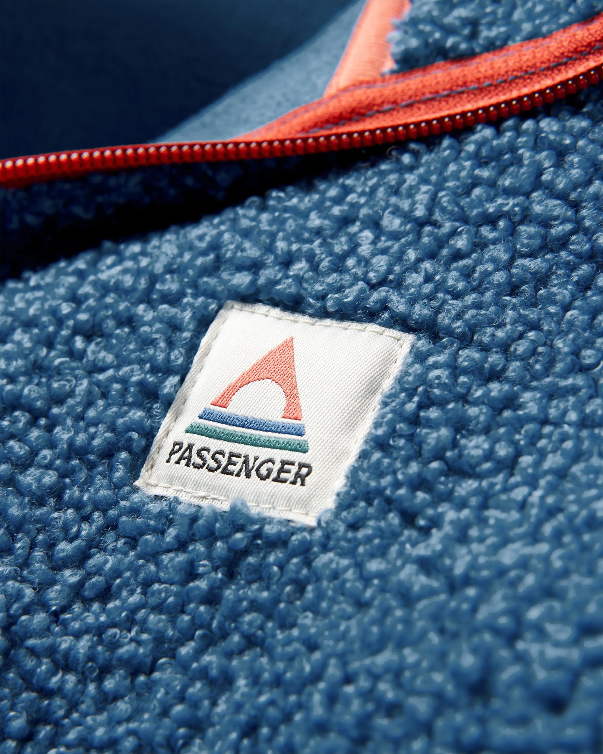 Muse Recycled Polar-Lined Sherpa Fleece - Blue Steel - Flatlay