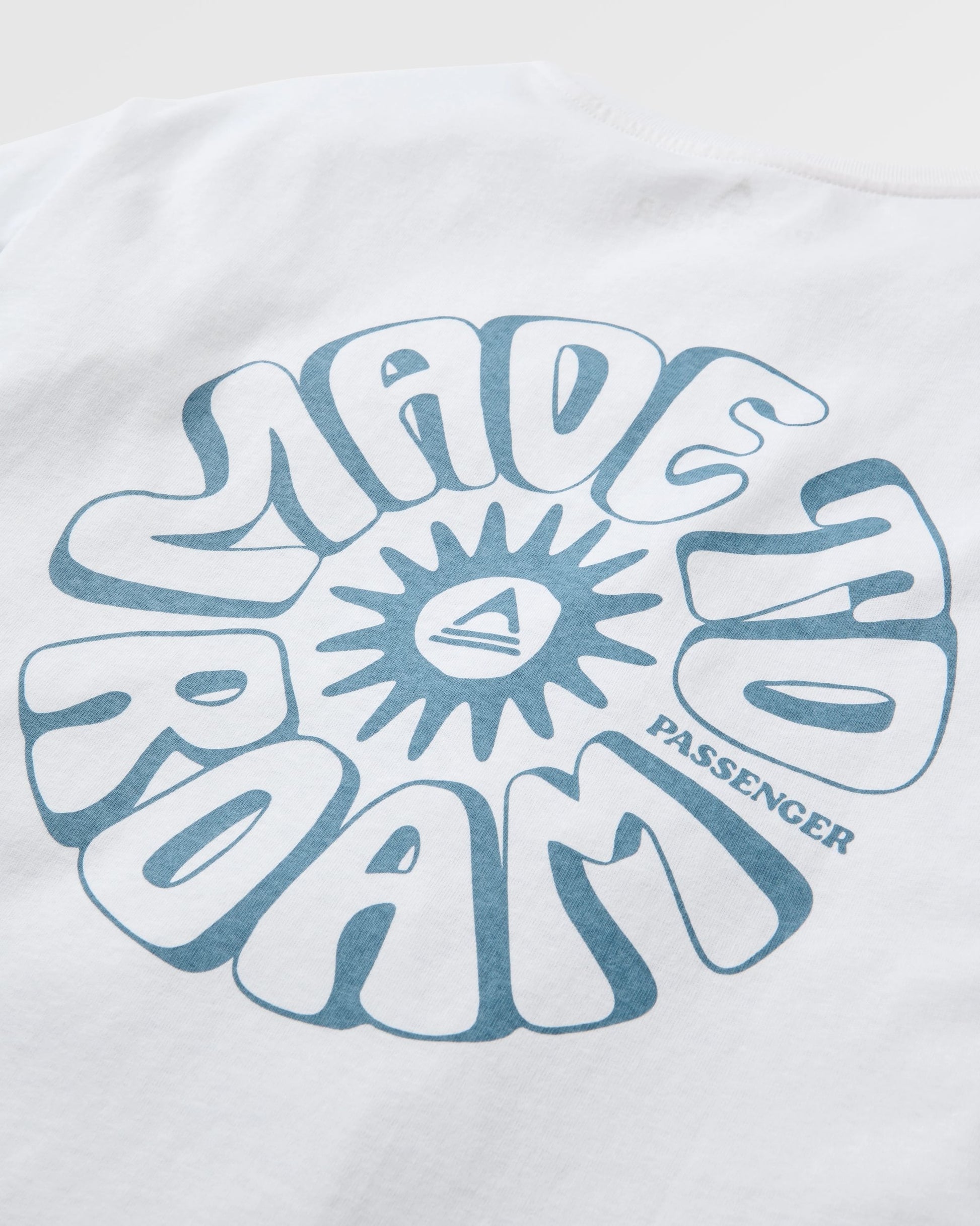 Easy Days Recycled Cotton T-Shirt - White - Flatlay