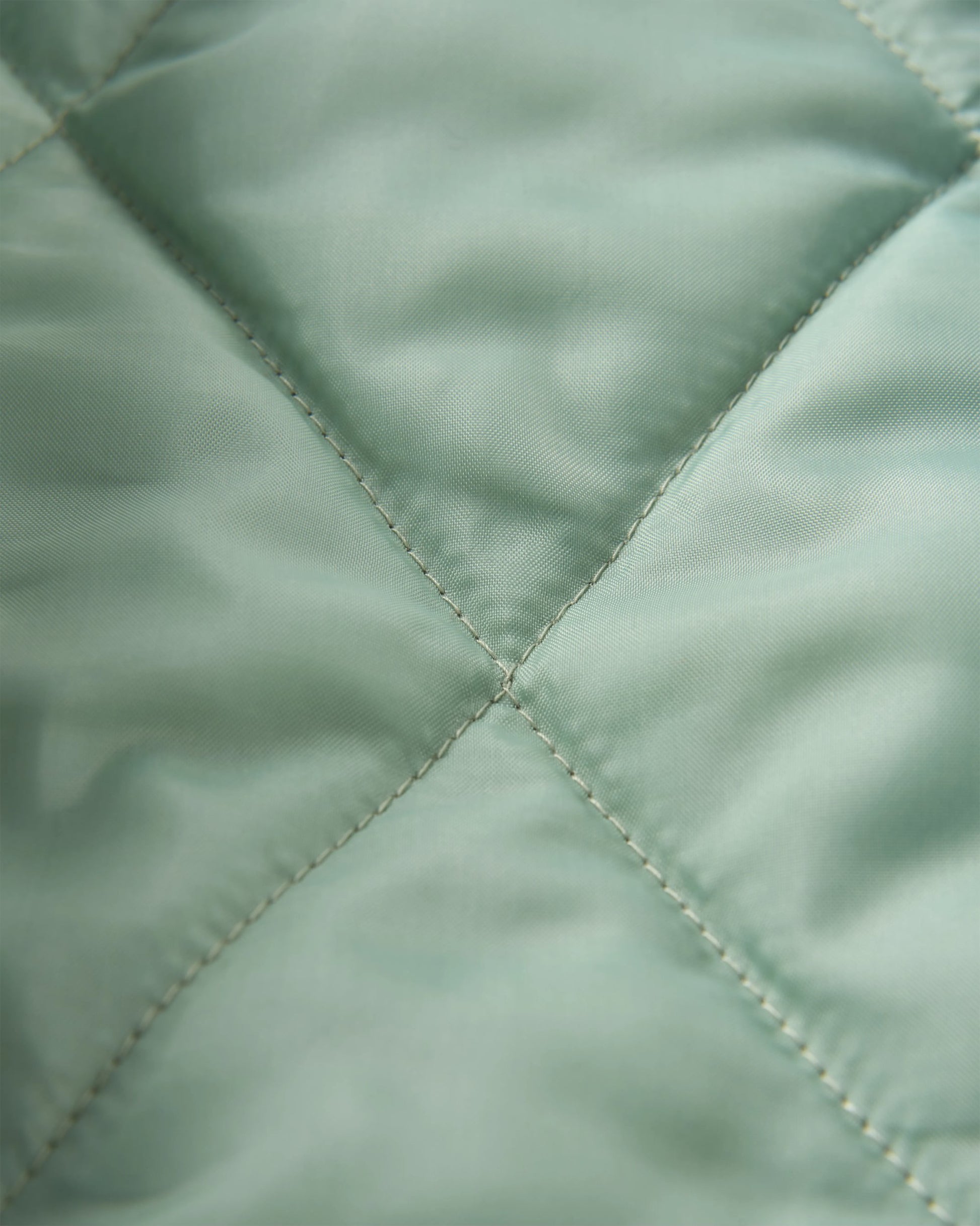 Mira Organic Cotton Quilted Overshirt - Pistachio - Flatlay