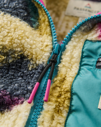 Ravi Recycled Sherpa Fleece - Mosaic Mountain Charcoal - Flatlay