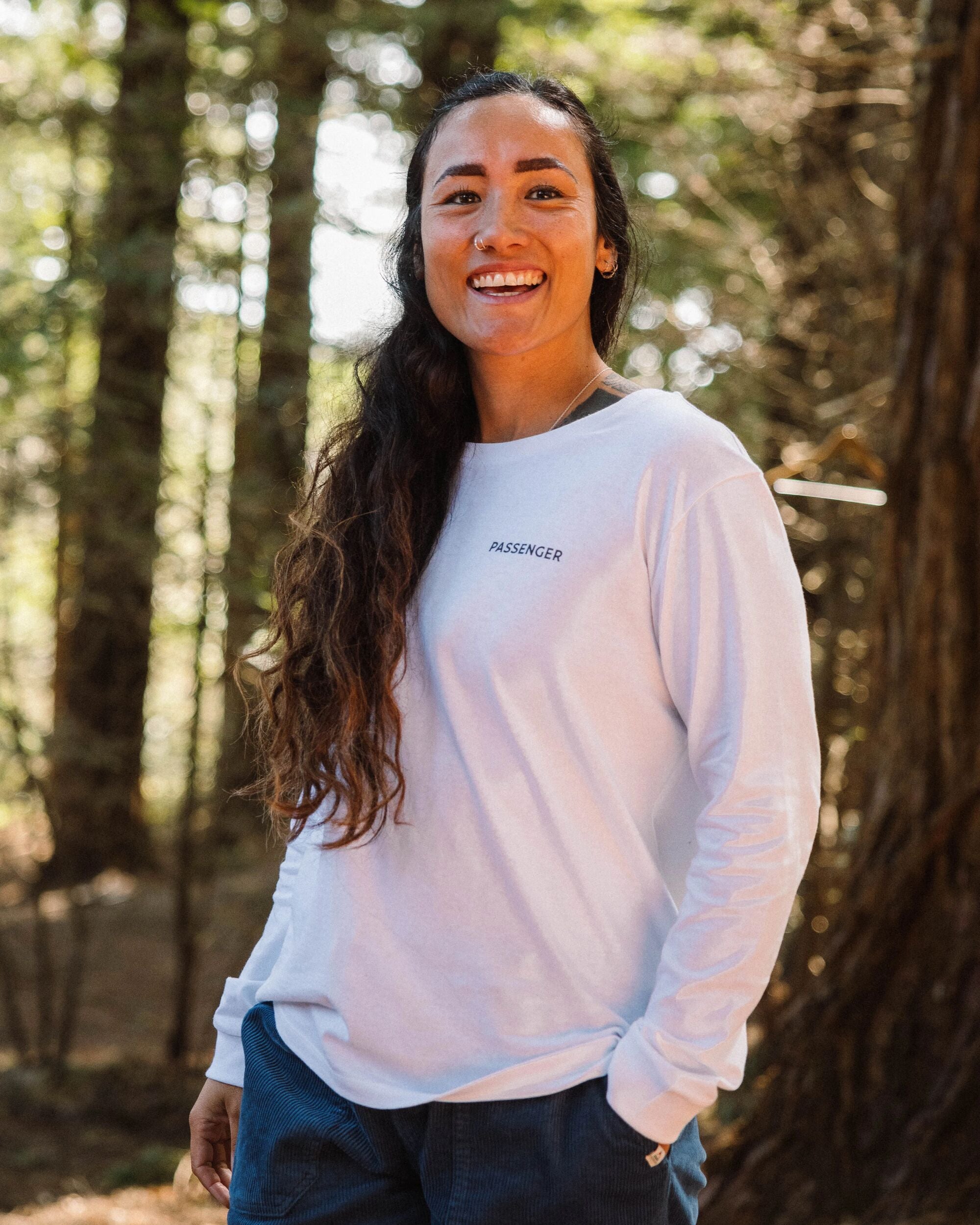 Roamer Recycled Cotton LS T-Shirt - White - Lifestyle