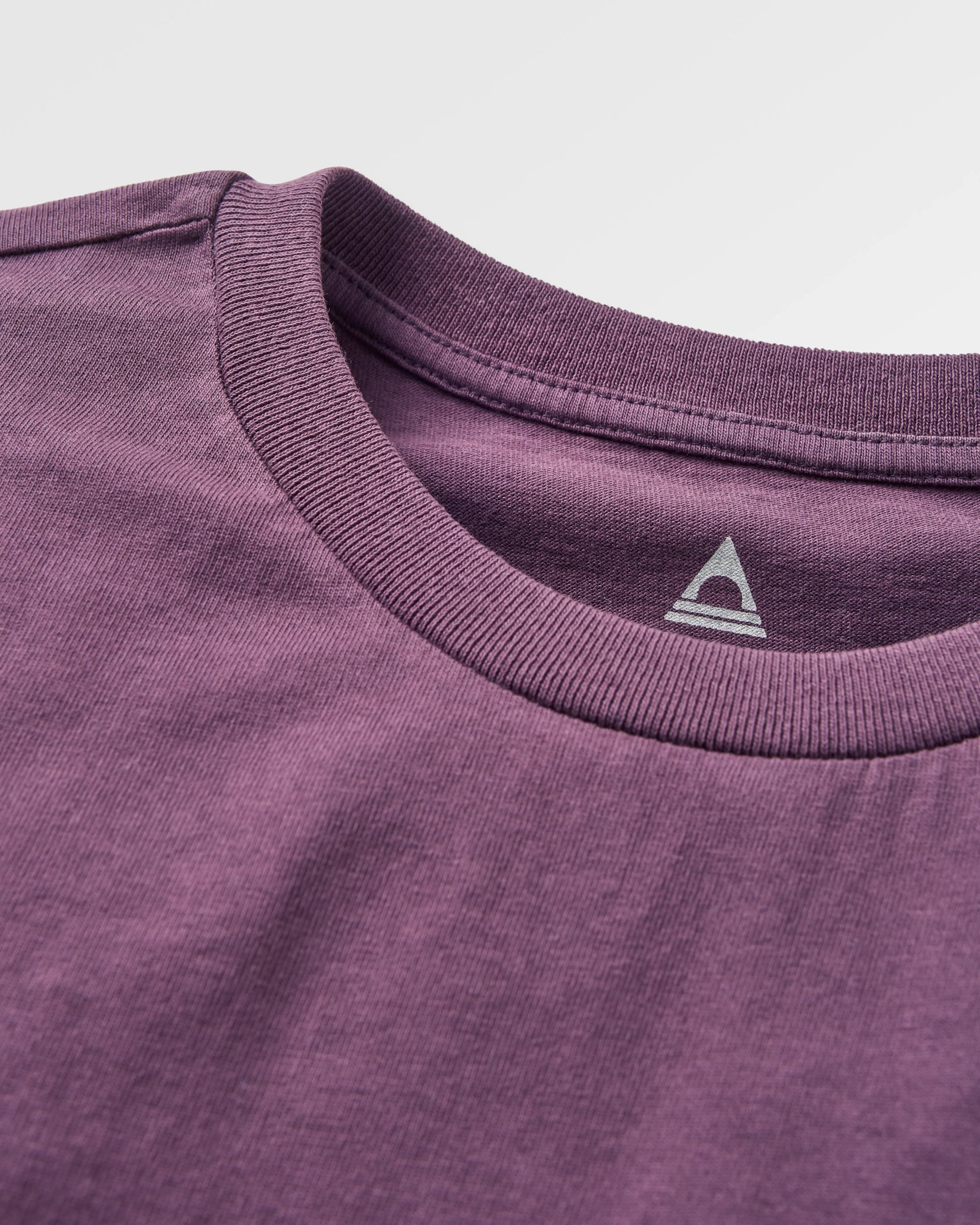 Outlook Recycled Cotton Oversized T-Shirt - Deep Plum - Flatlay
