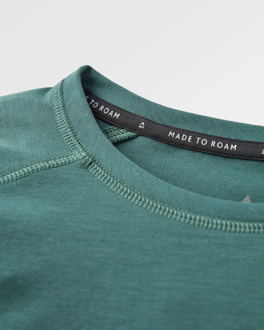 Sedona Recycled Active LS T-Shirt - Deep Ocean - Flatlay