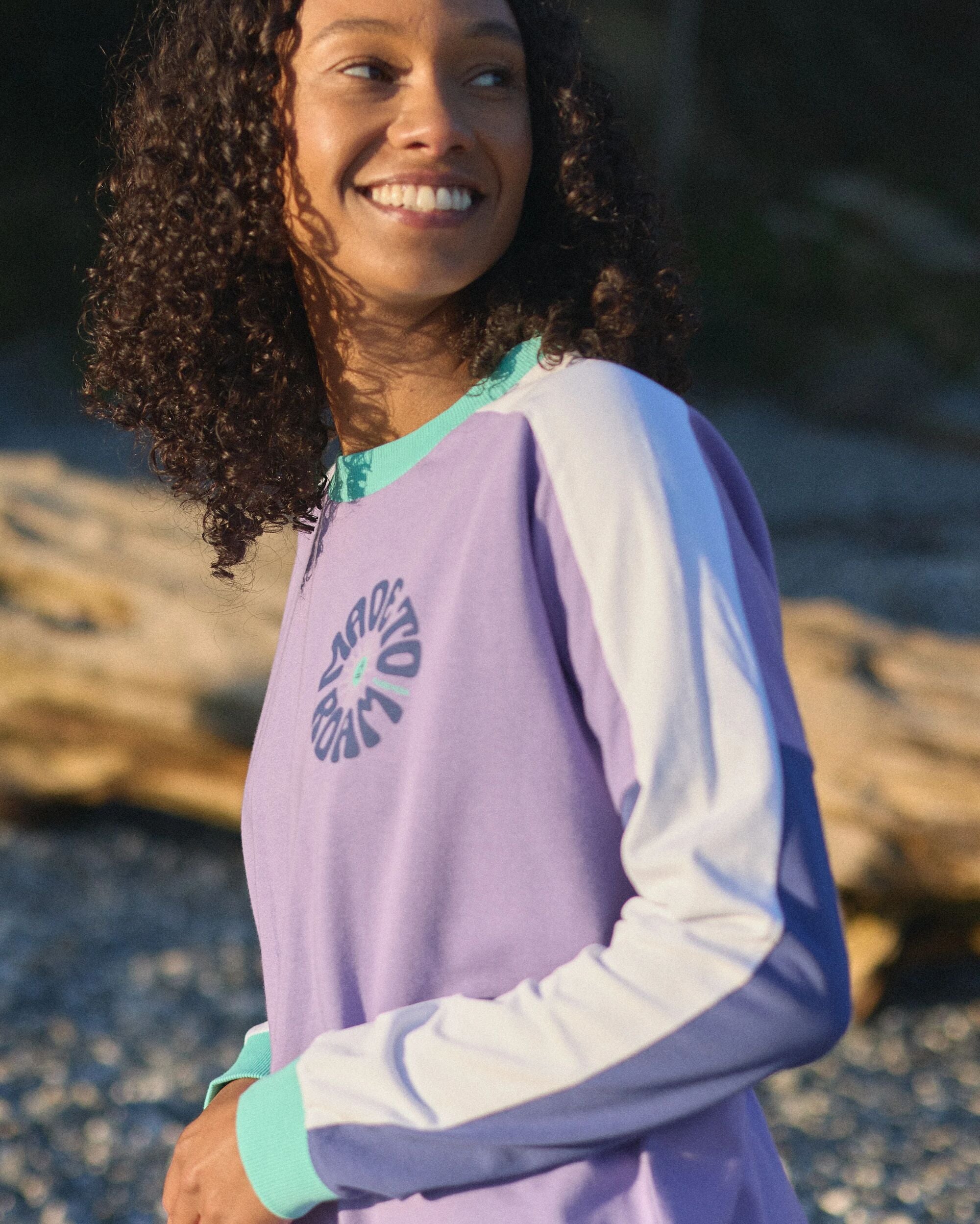 Easy Days Organic Cotton LS T-Shirt - Retro Purple - Lifestyle