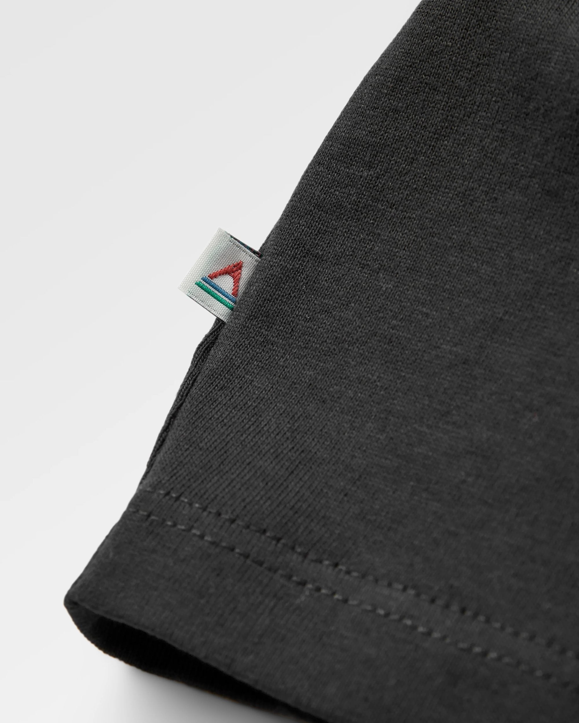 Classic Logo Recycled Cotton LS T-Shirt - Black - Flatlay