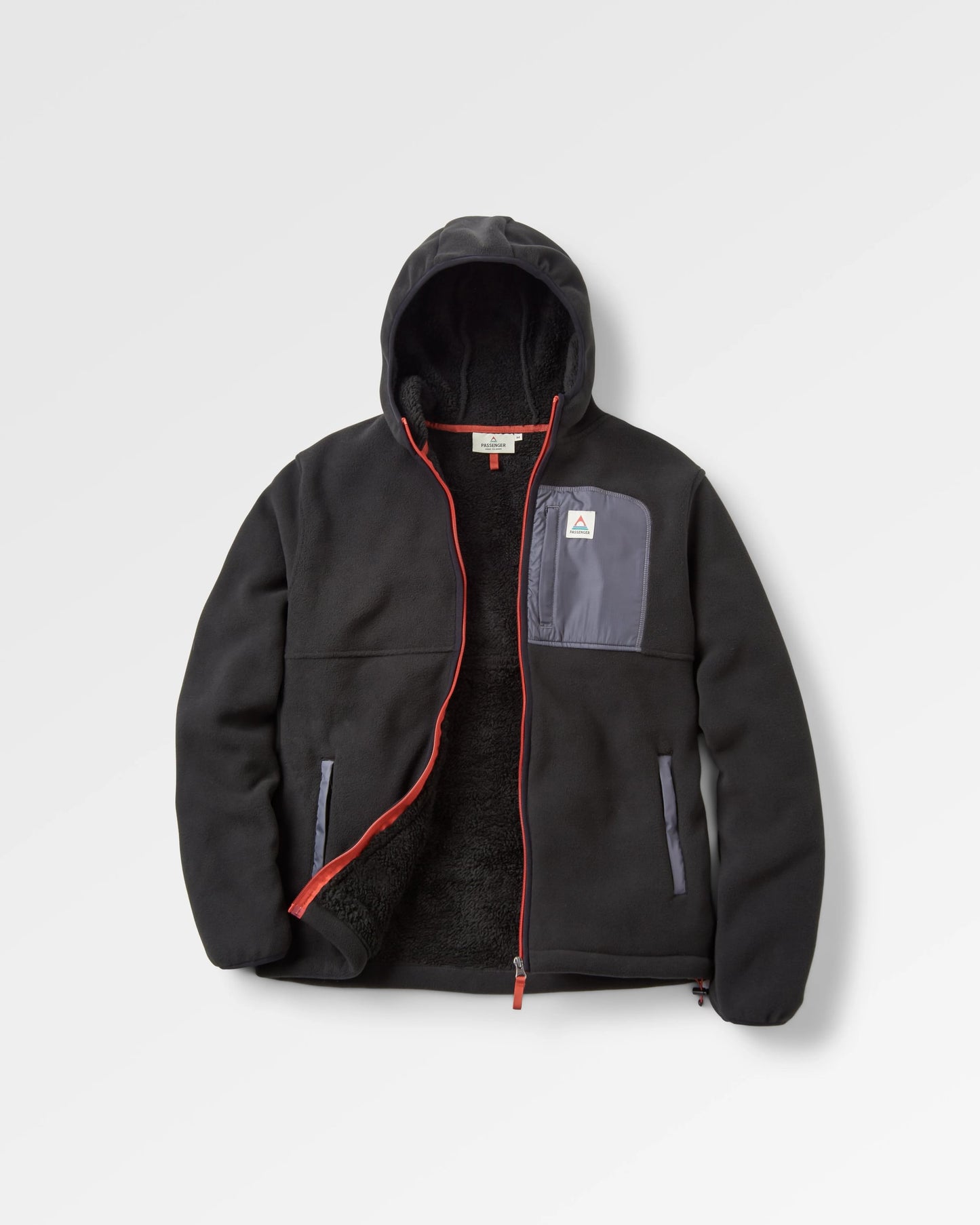 Loch Hooded Recycled Polar Fleece - Black