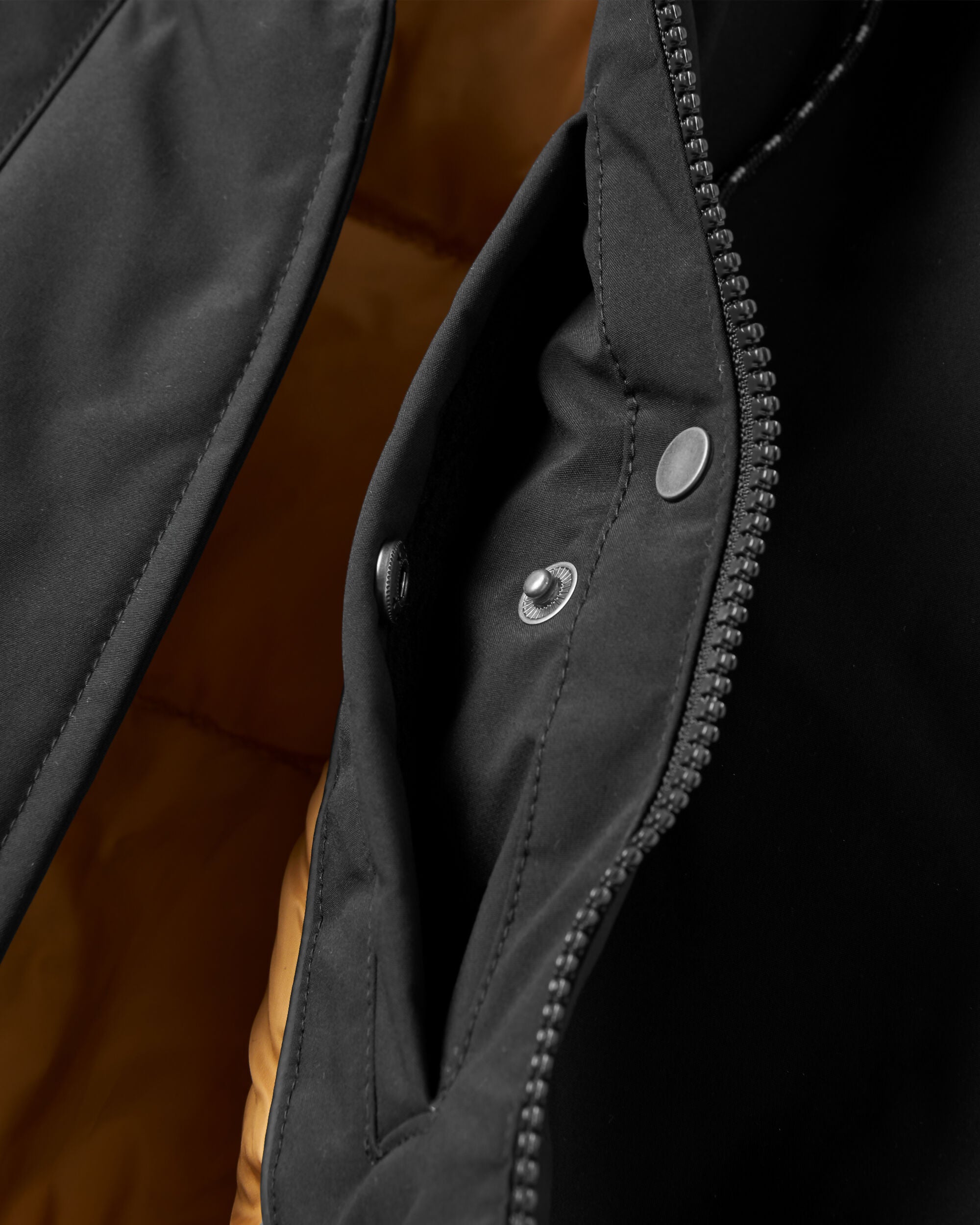 Alaska Recycled Insulated Parka - Black - Flatlay