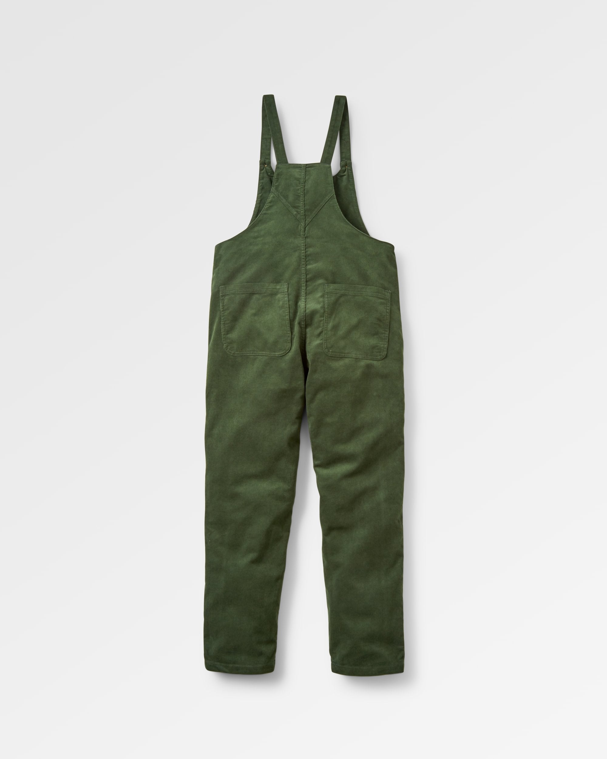Meadows Organic Cotton Cord Dungarees - Fir Tree - Flatlay