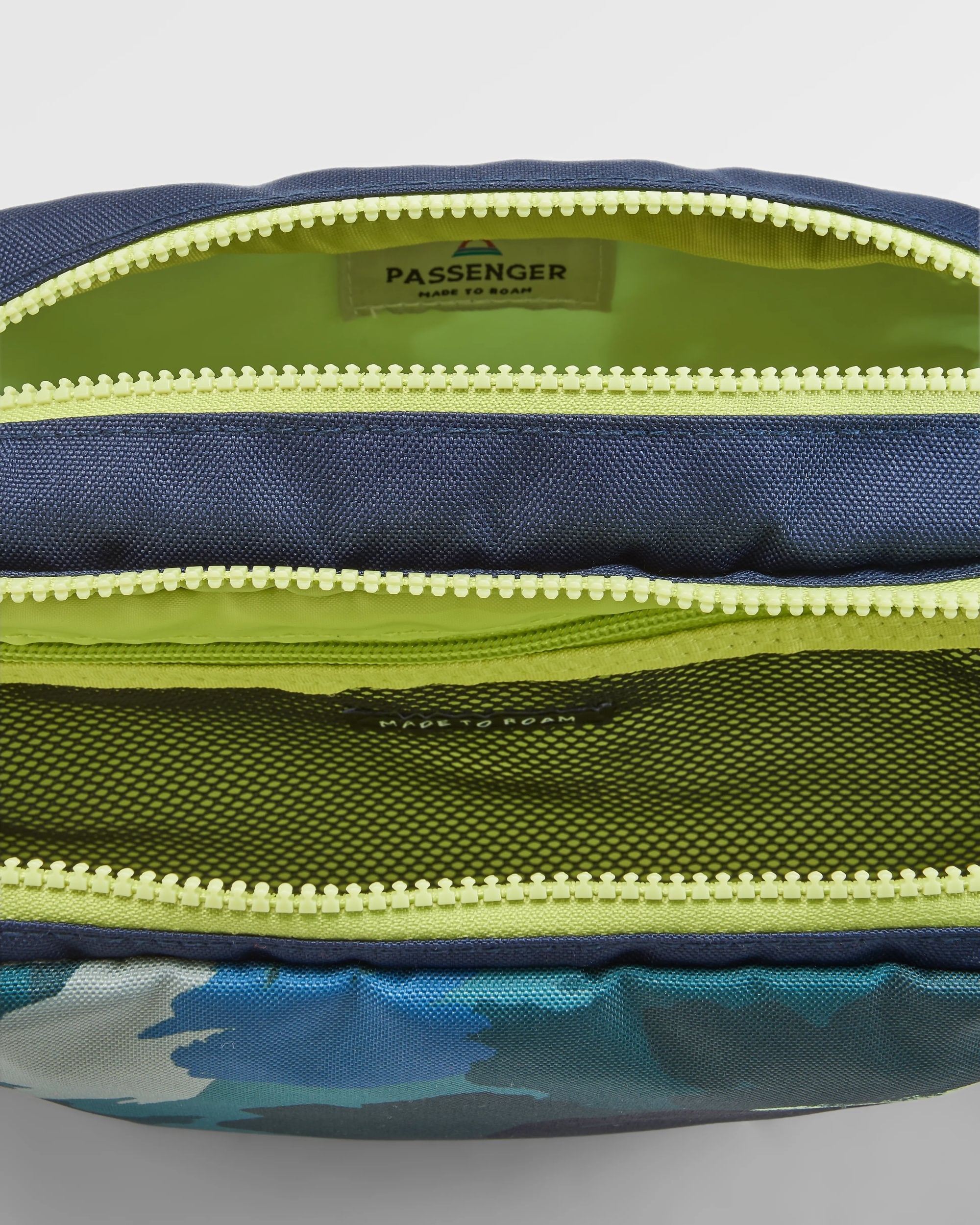 Travel Recycled Wash Kit - Alpine Camo Rain Forest - Flatlay