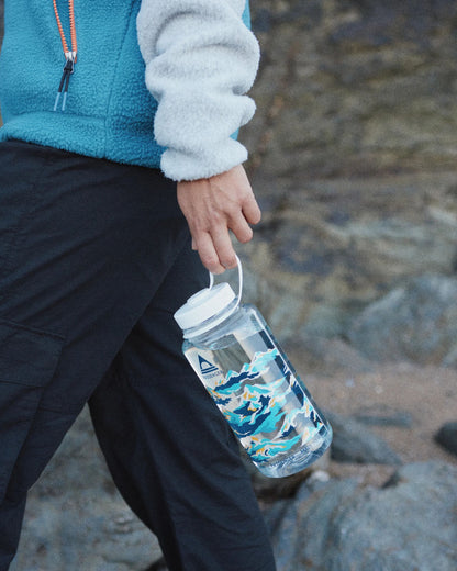 Womens_Nalgene 1L Wide Mouth Water Bottle - Winter Mountains