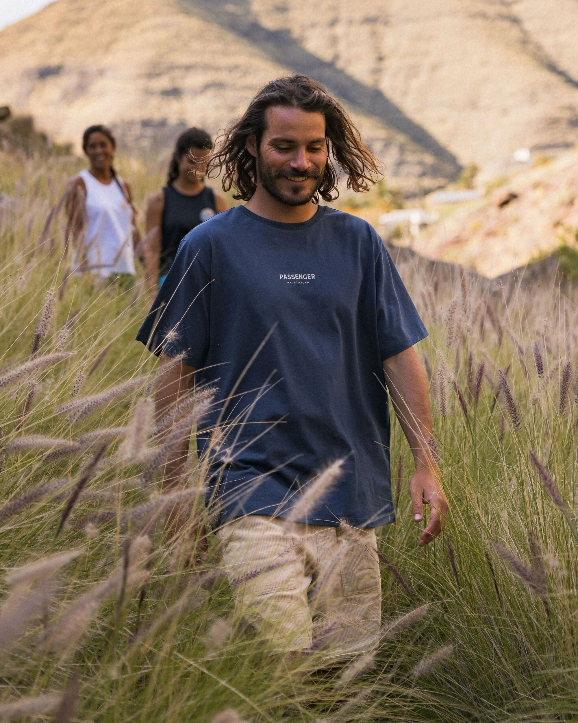 Passenger Recycled Cotton T-Shirt - Rich Navy - Lifestyle