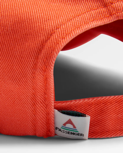 Classic Recycled Cotton 6 Panel Cap - Ember Orange