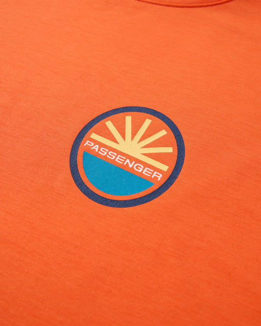 Chase The Light Active T-Shirt - Ember Orange - Flatlay
