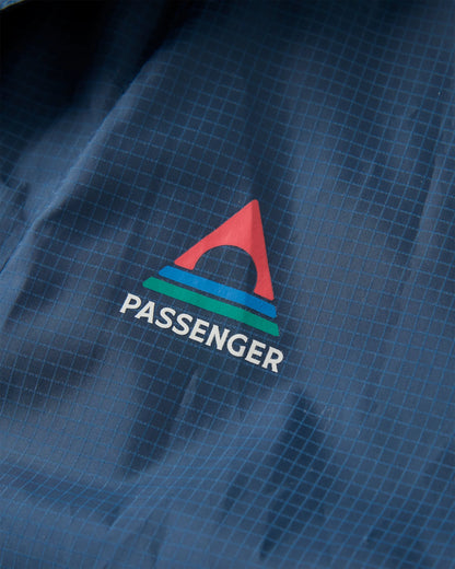 Viento Recycled Windshell Jacket - Dark Denim/Sunset Orange - Flatlay