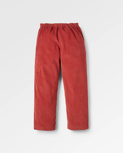Someday Organic Cotton Corduroy Trouser - Red Ochre - Flatlay
