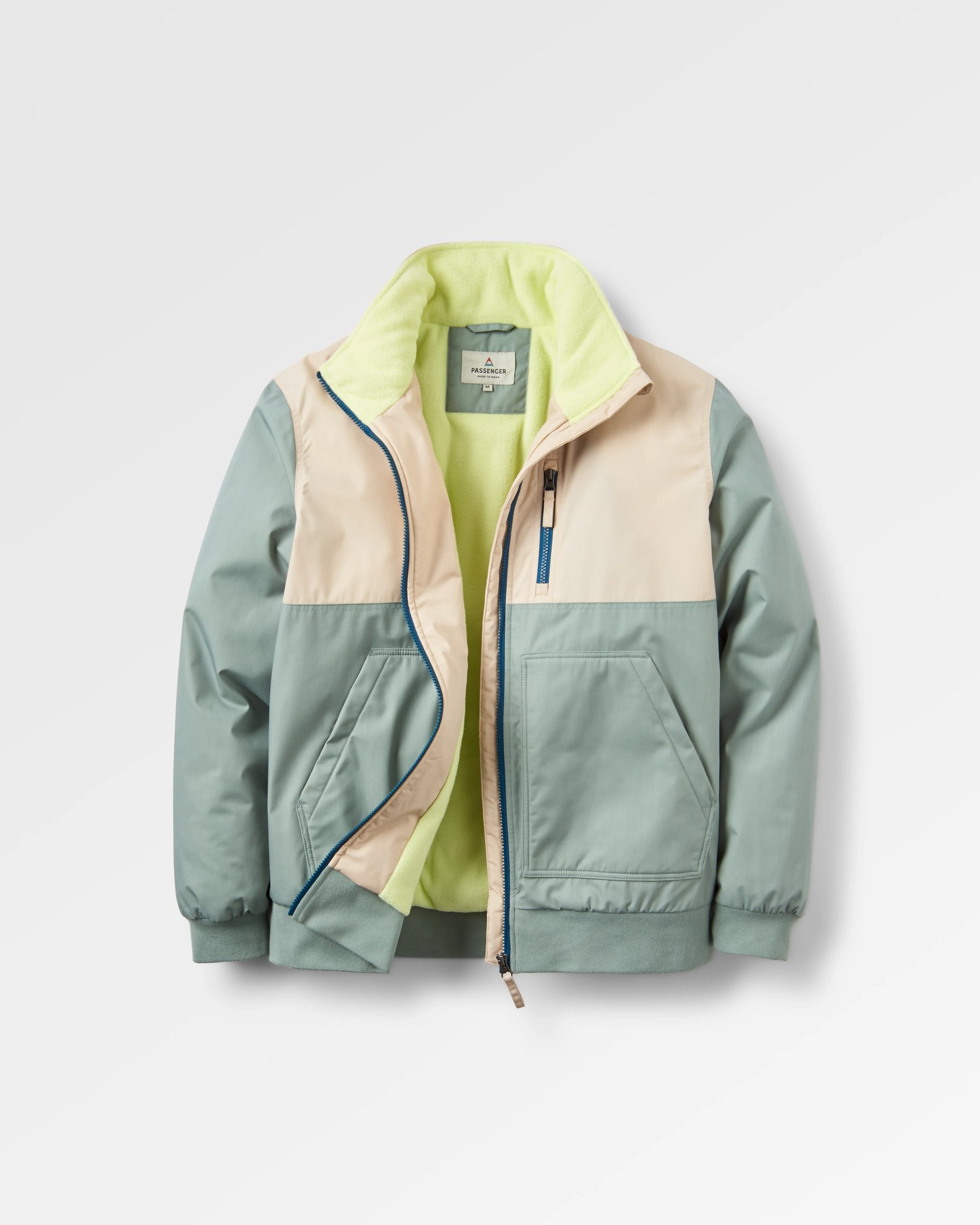 Finn Recycled Polar Fleece Lined Jacket - Pistachio - Flatlay