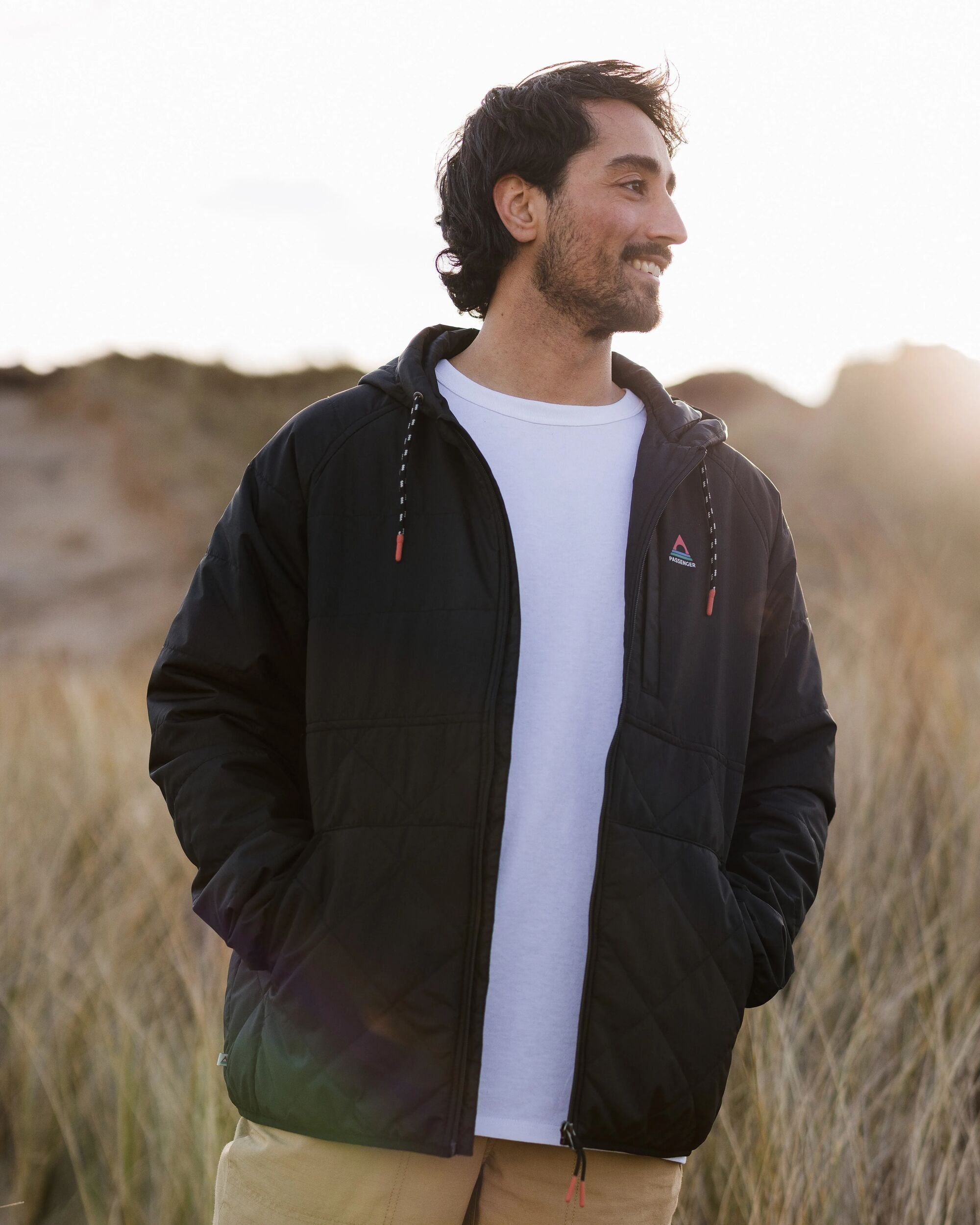 Dylan Recycled Insulated Full Zip Jacket - Black - Lifestyle