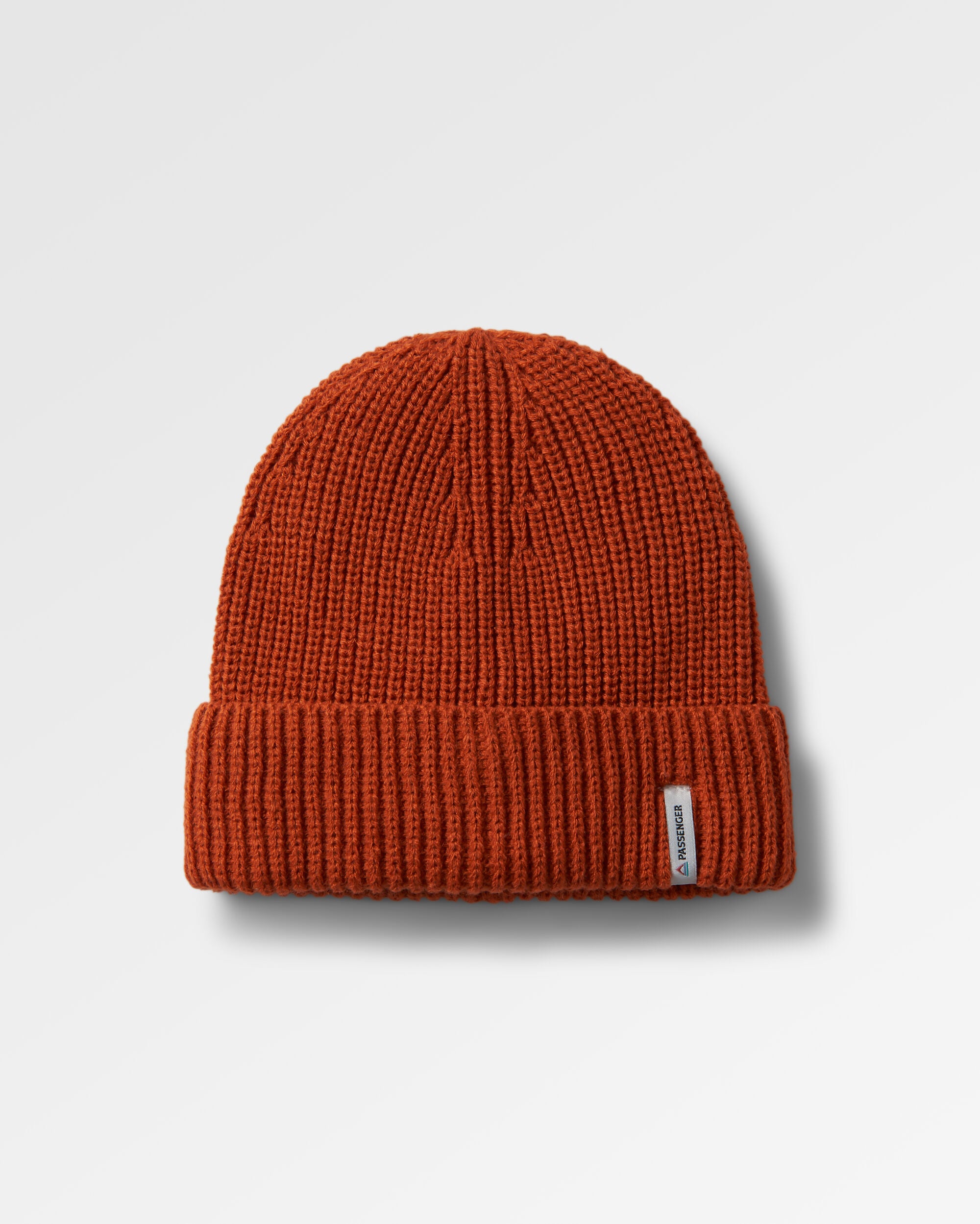 Compass Recycled Beanie - Rust - Flatlay