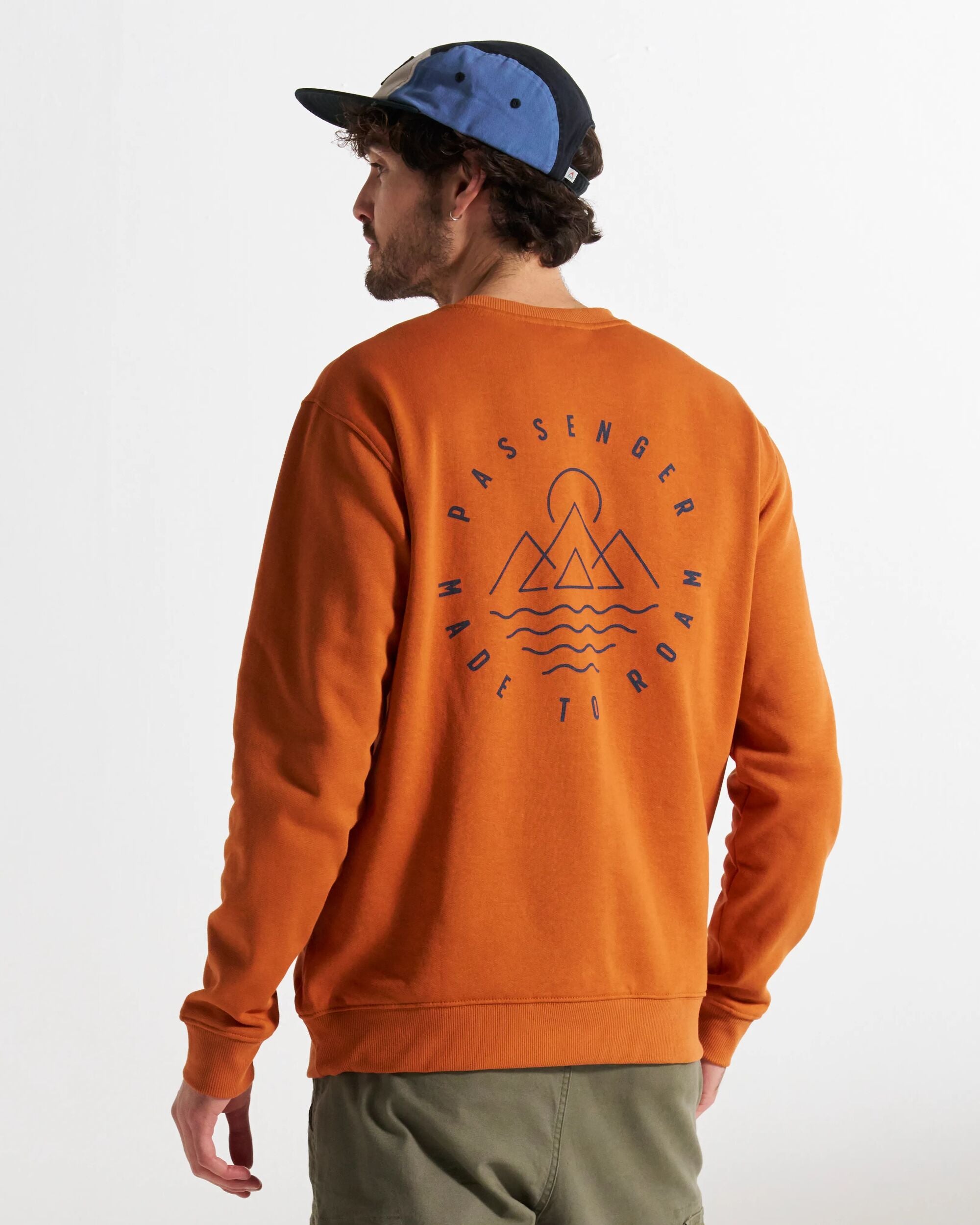 Escapism Sweatshirt - Sunset Orange - Studio Model