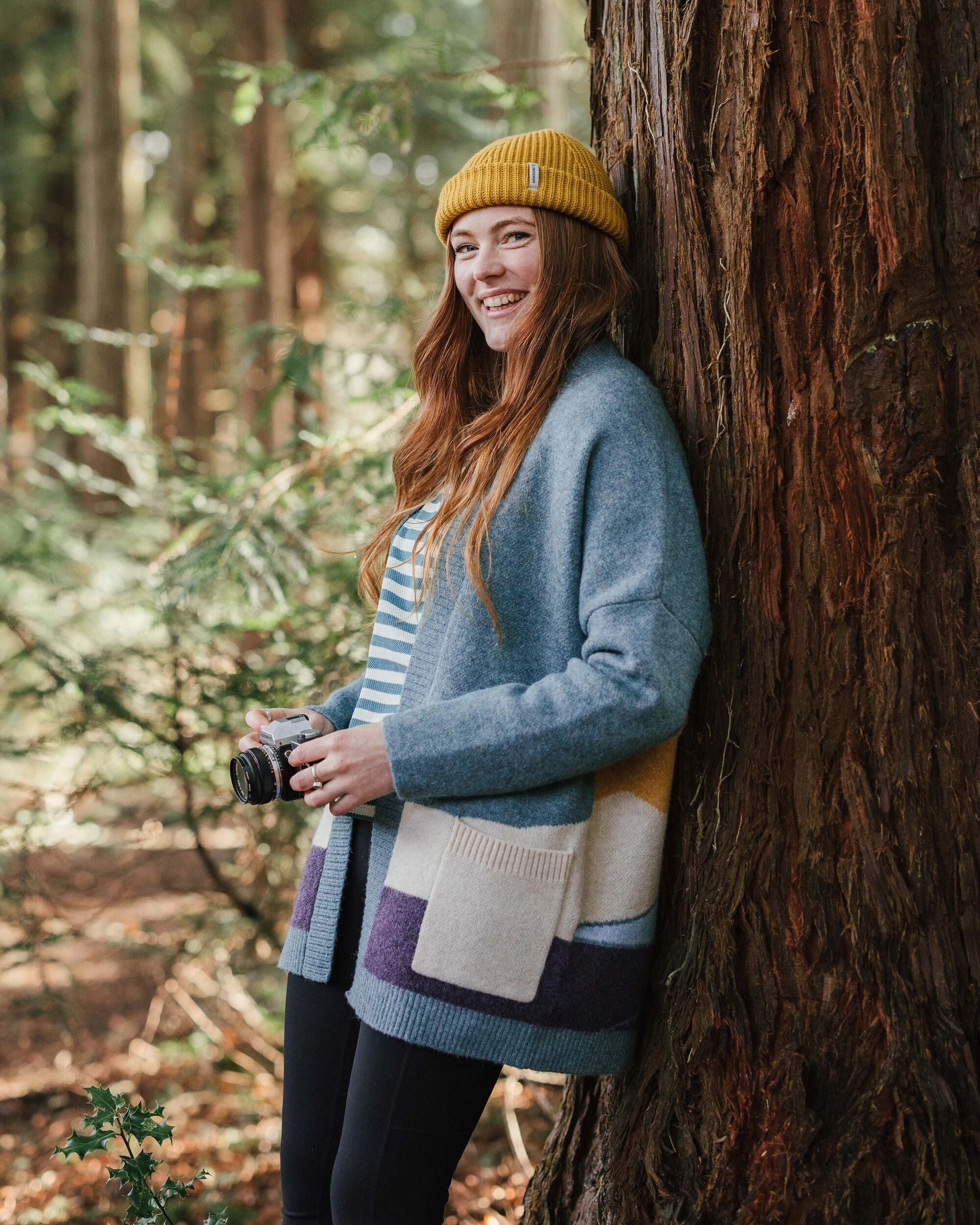 Vista Recycled Knitted Cardigan - Arctic - Lifestyle