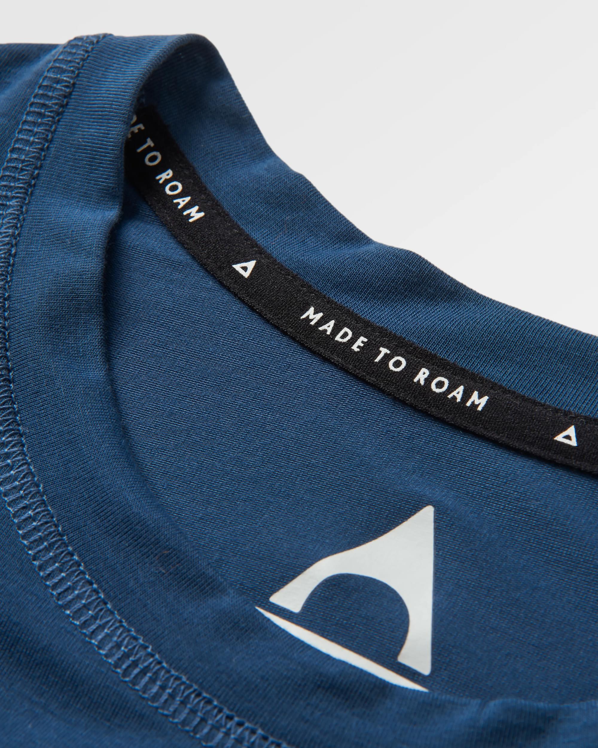 Trail Active Recycled T-shirt - Dark Denim - Flatlay