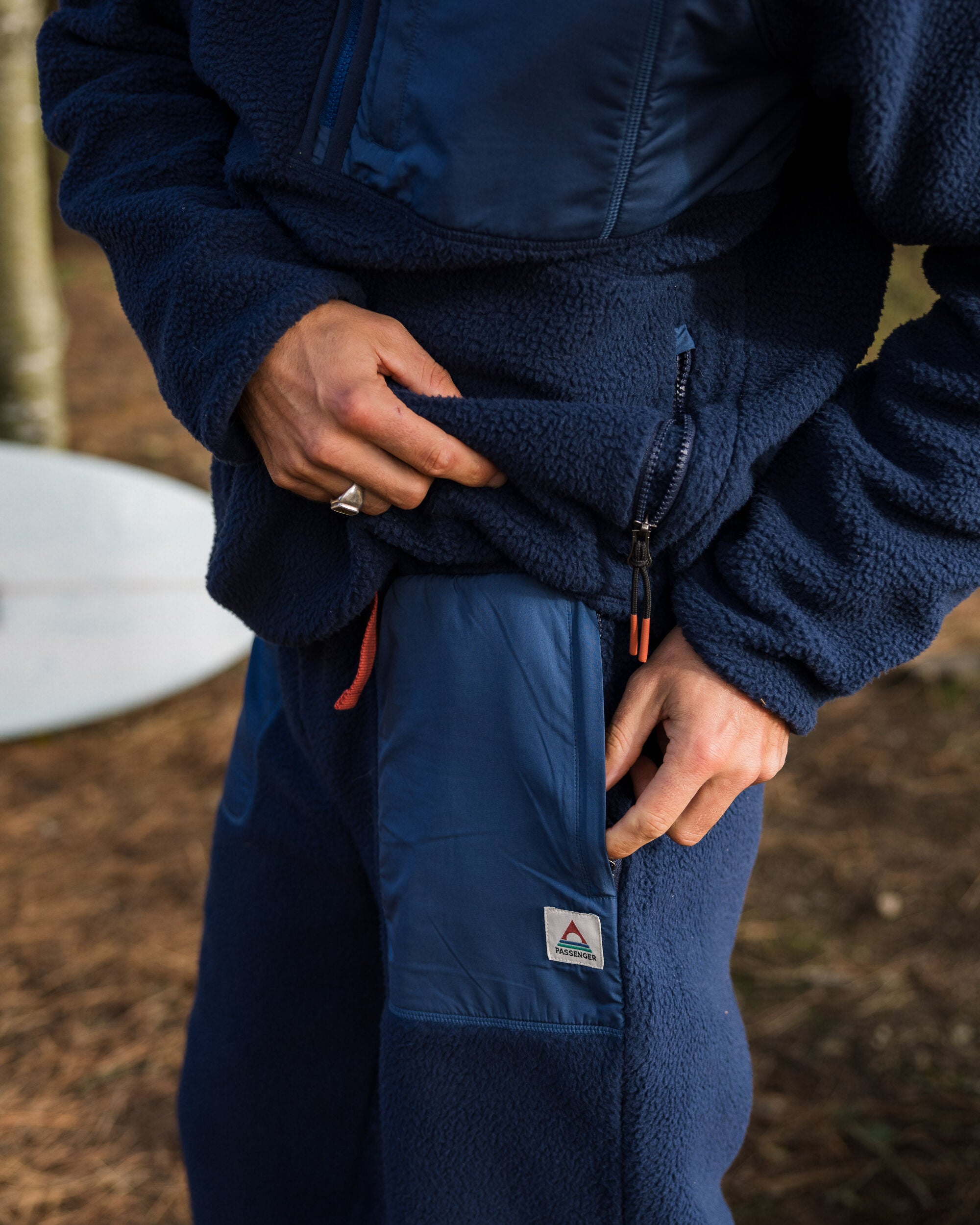 Offgrid Recycled Sherpa Fleece Jogger - Rich Navy - Lifestyle