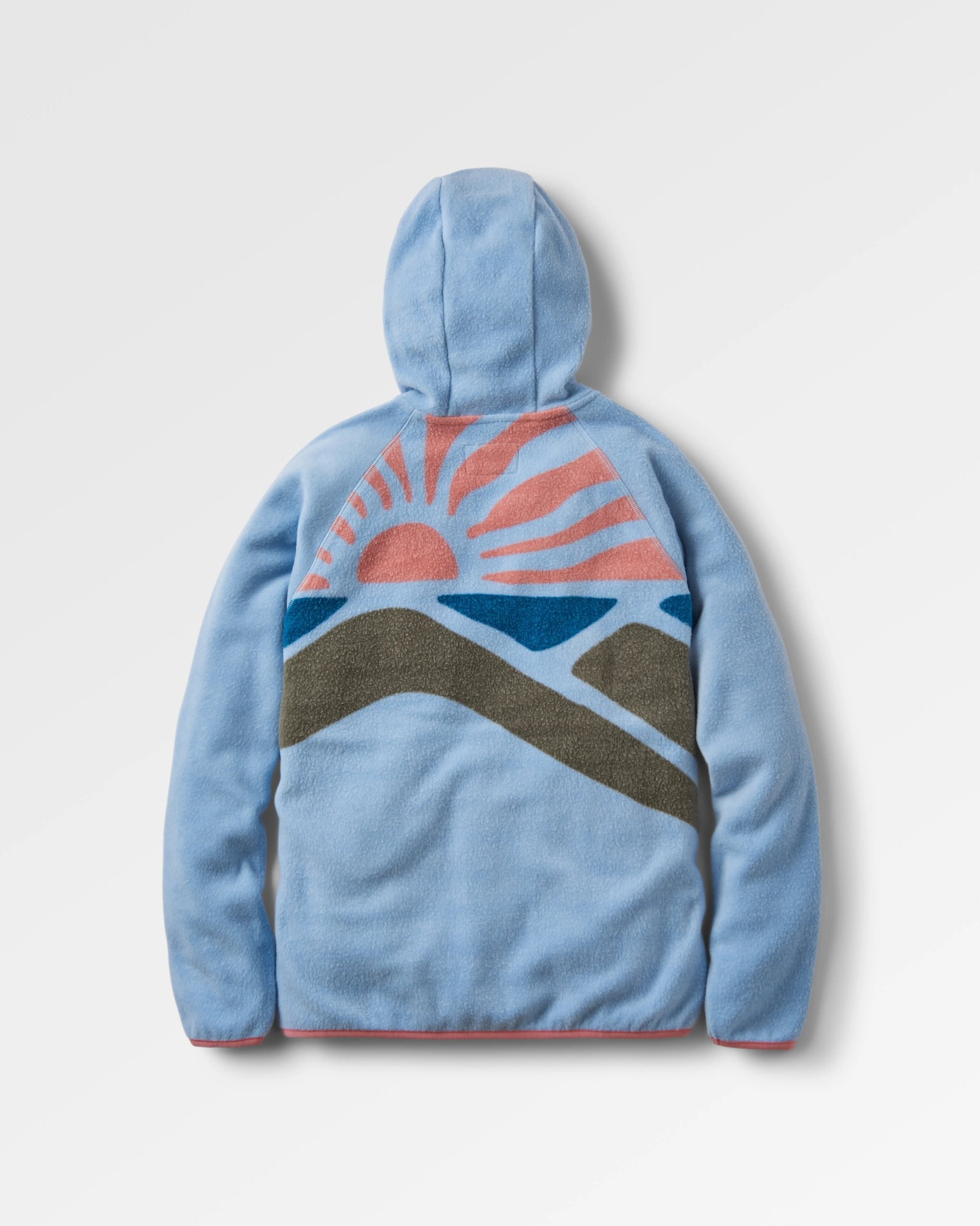 North Coast Vista Full Zip Recycled Sherpa Fleece - Blue Fog - Flatlay