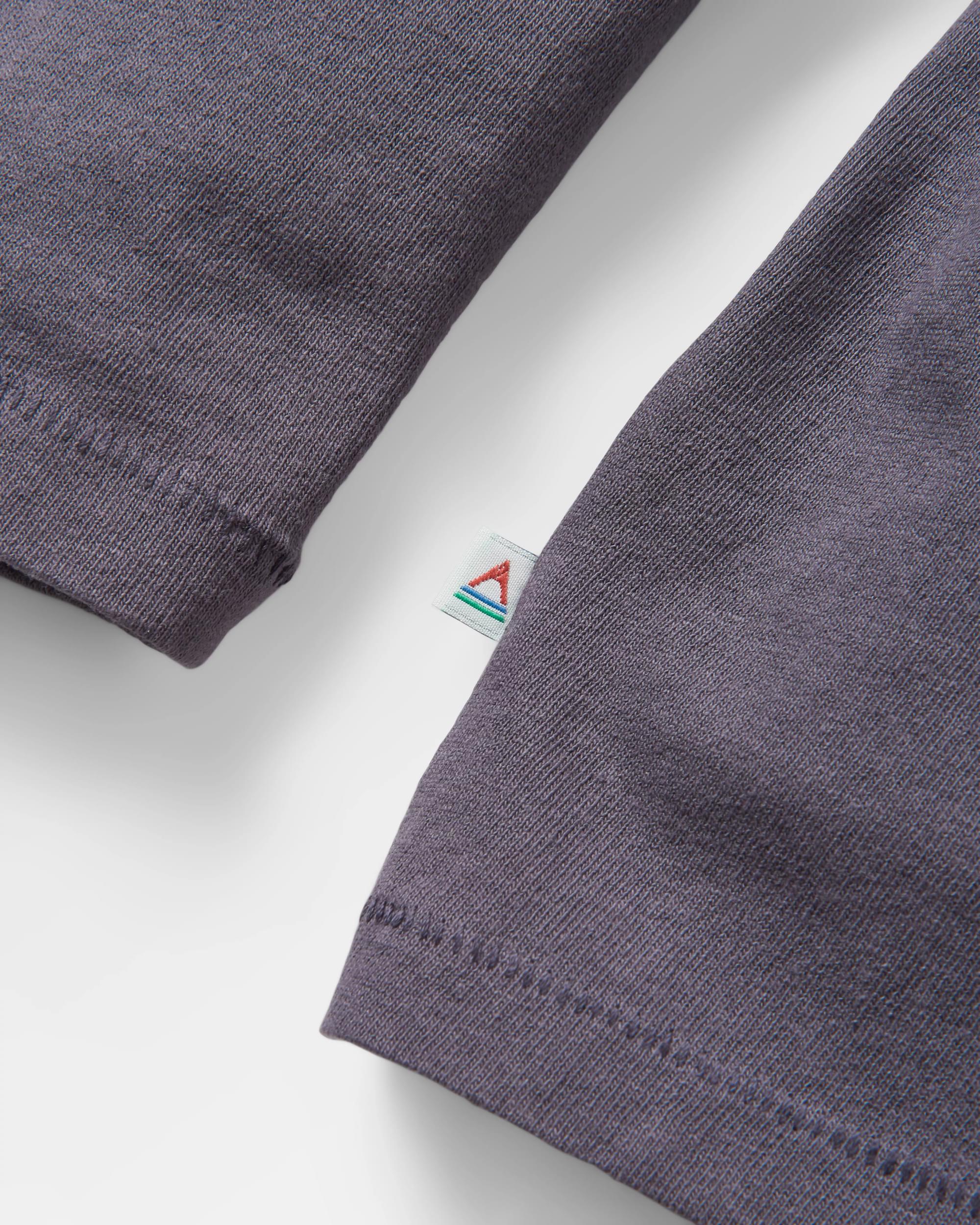 Escapism Recycled LS T-Shirt - Faded Black - Flatlay