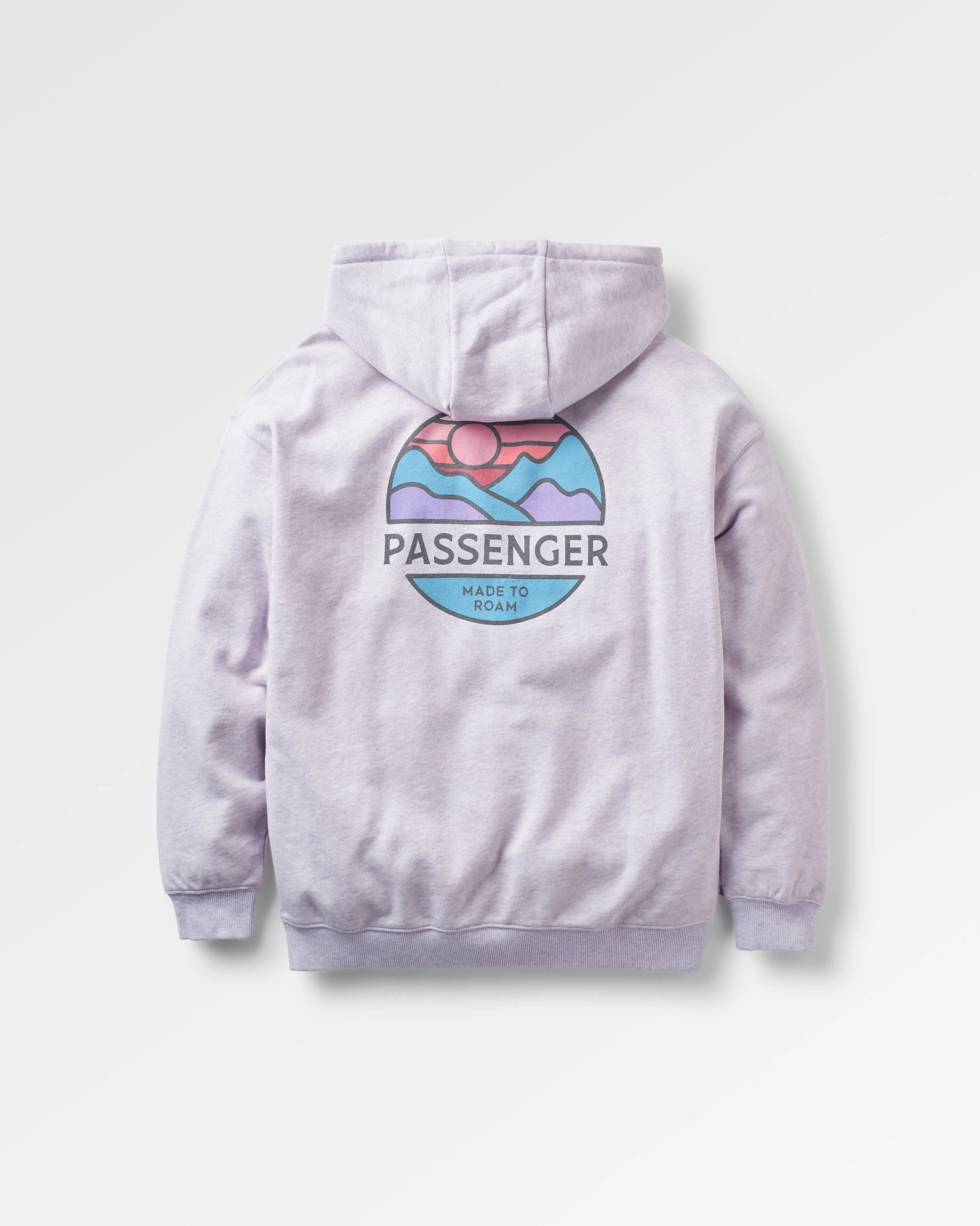 Laidback Organic Cotton Hoodie - Lilac Mist Marl - Flatlay