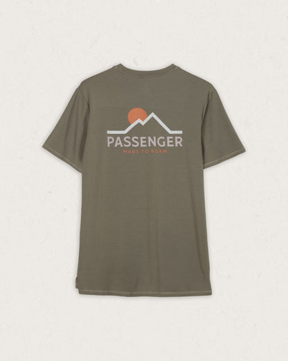 Calling Active Recycled T-Shirt - Dusty Olive