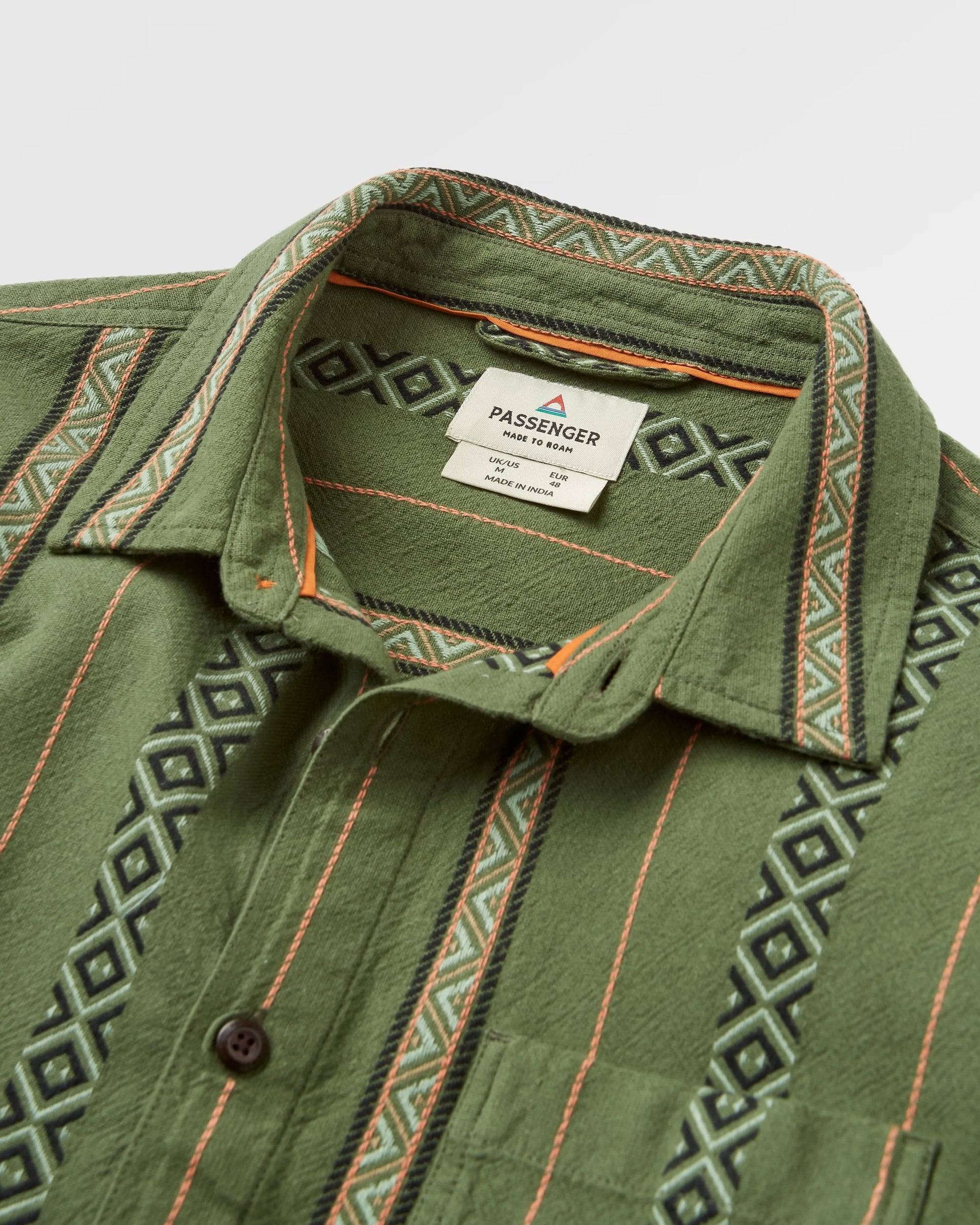 Voyage Jacquard Shirt - Wild Green Stripe