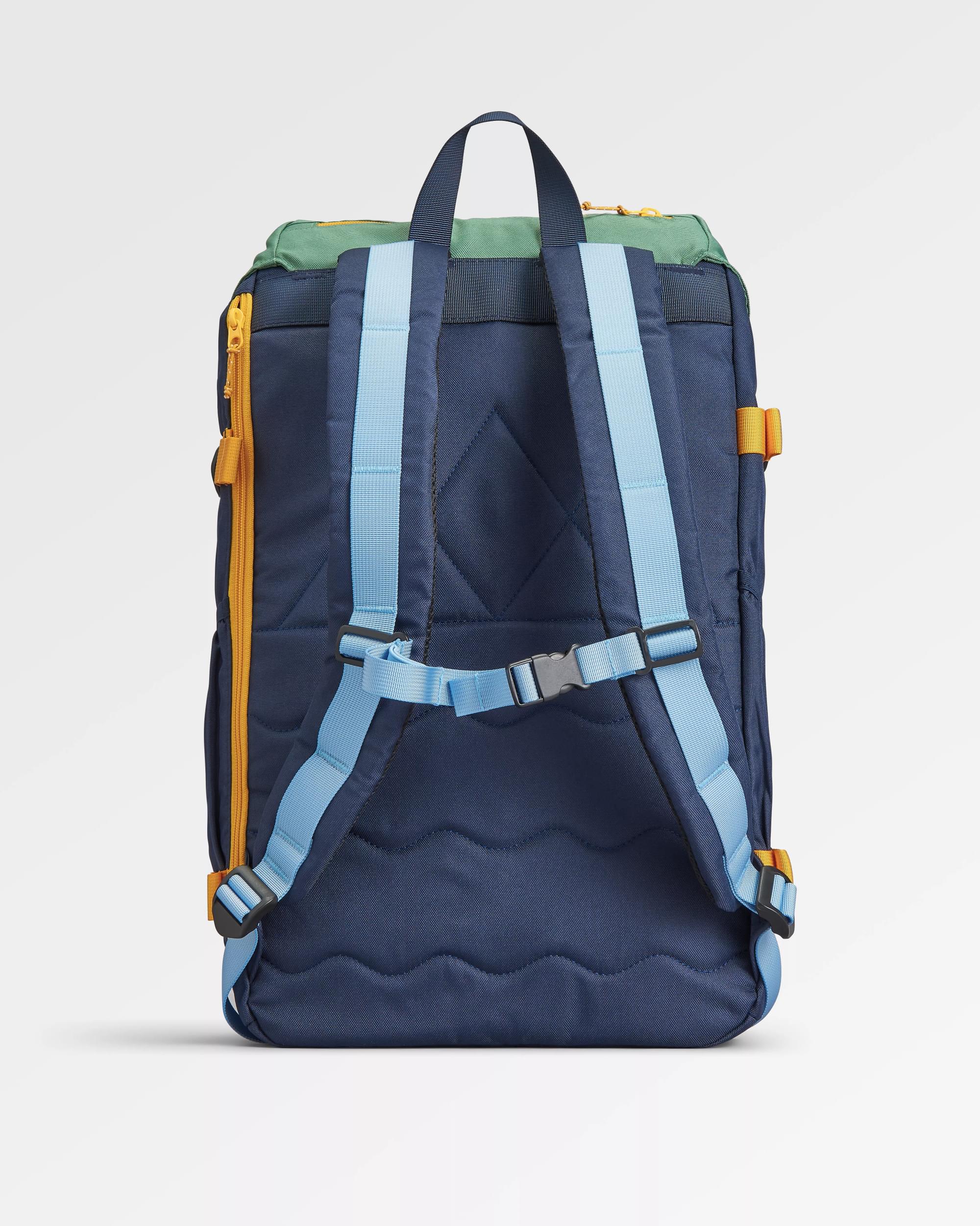 Boondocker Recycled 26L Backpack - Navy/ Laurel Green - Flatlay