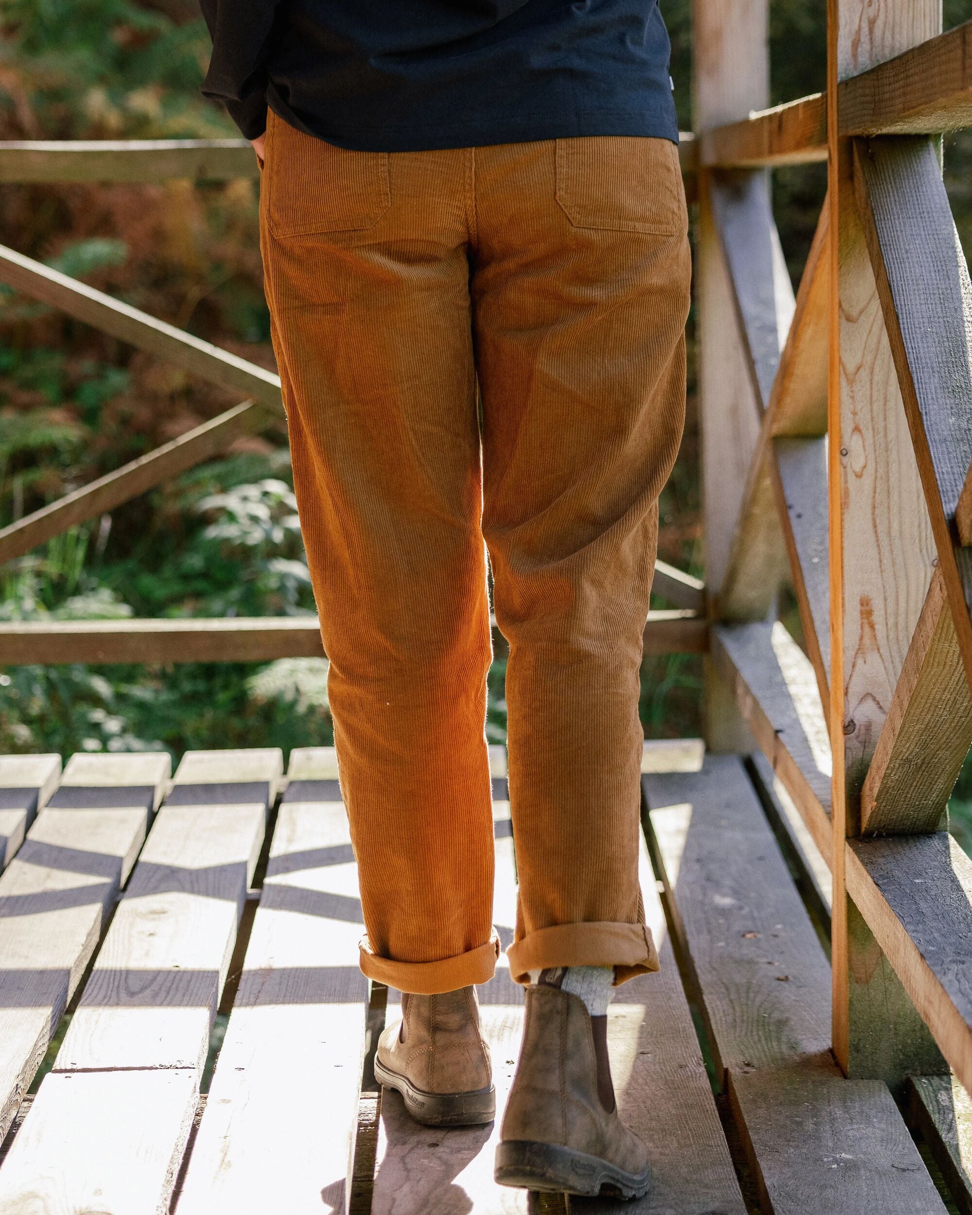 Compass Recycled Corduroy Trouser - Coconut - Lifestyle
