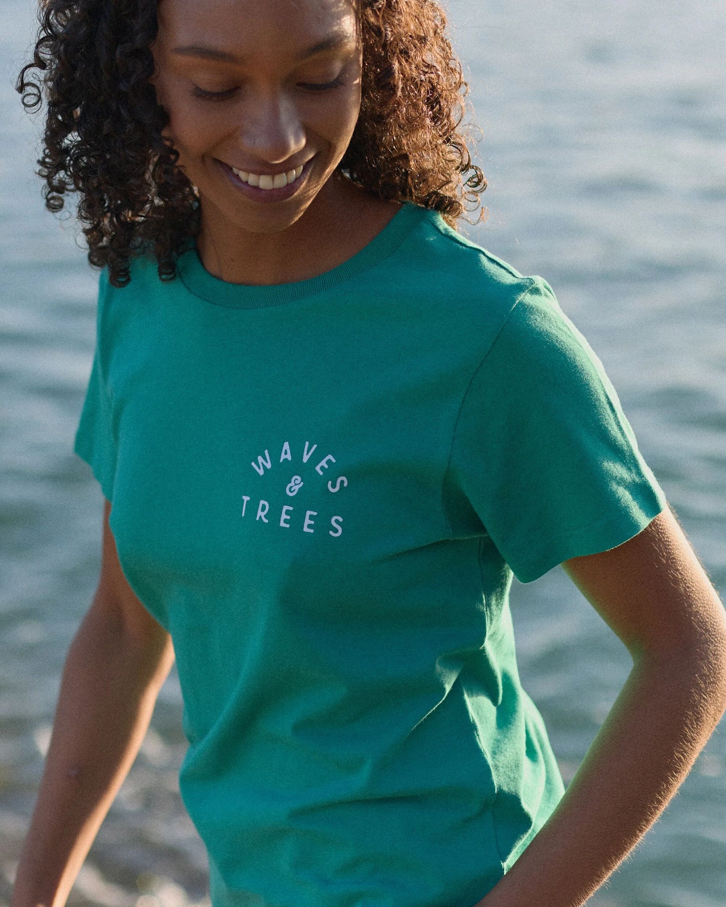 Penida Recycled Cotton T-Shirt - Greenlake - Lifestyle