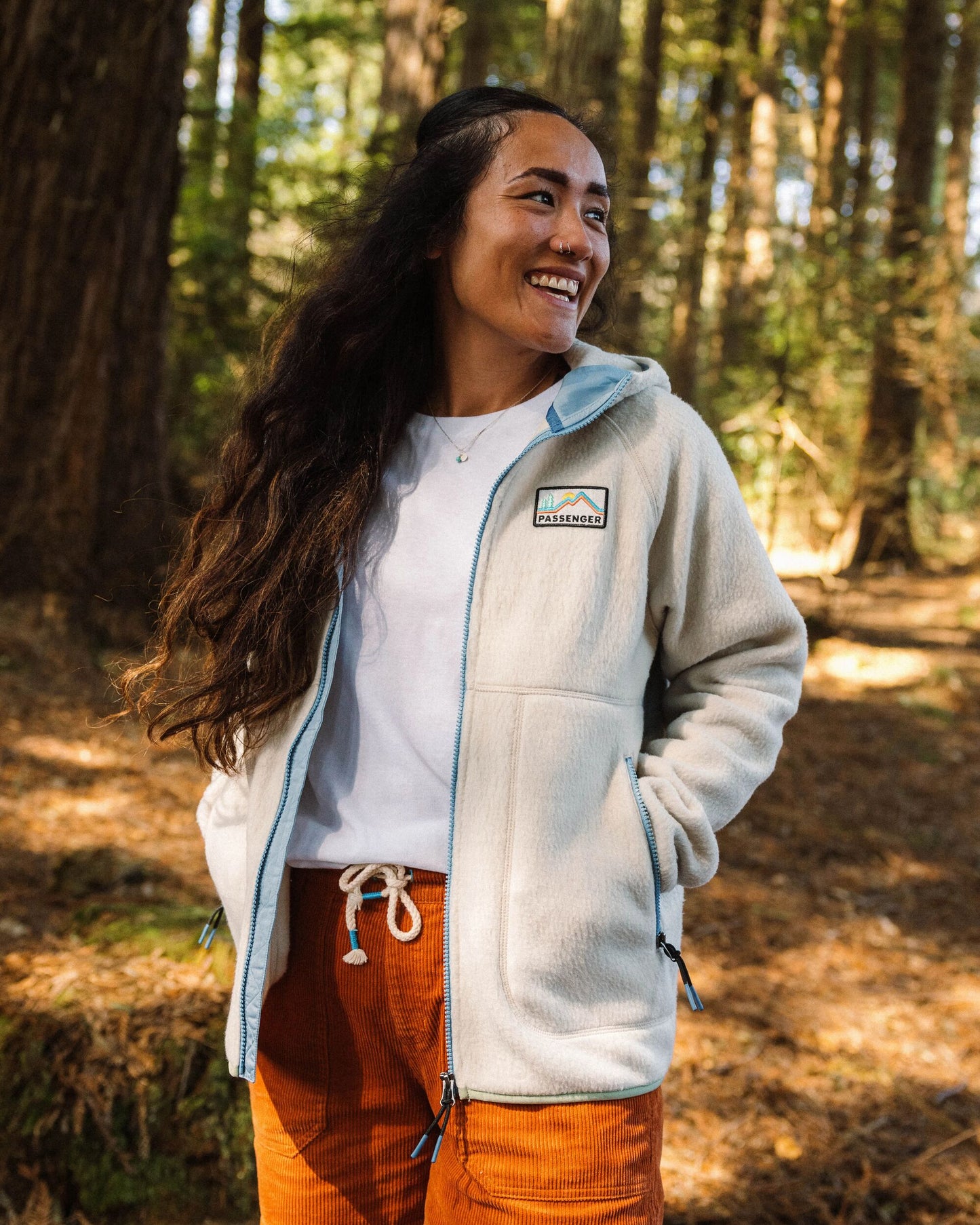 North Coast Vista 2.0 Full Zip Recycled Sherpa Fleece - Oatmeal - Lifestyle