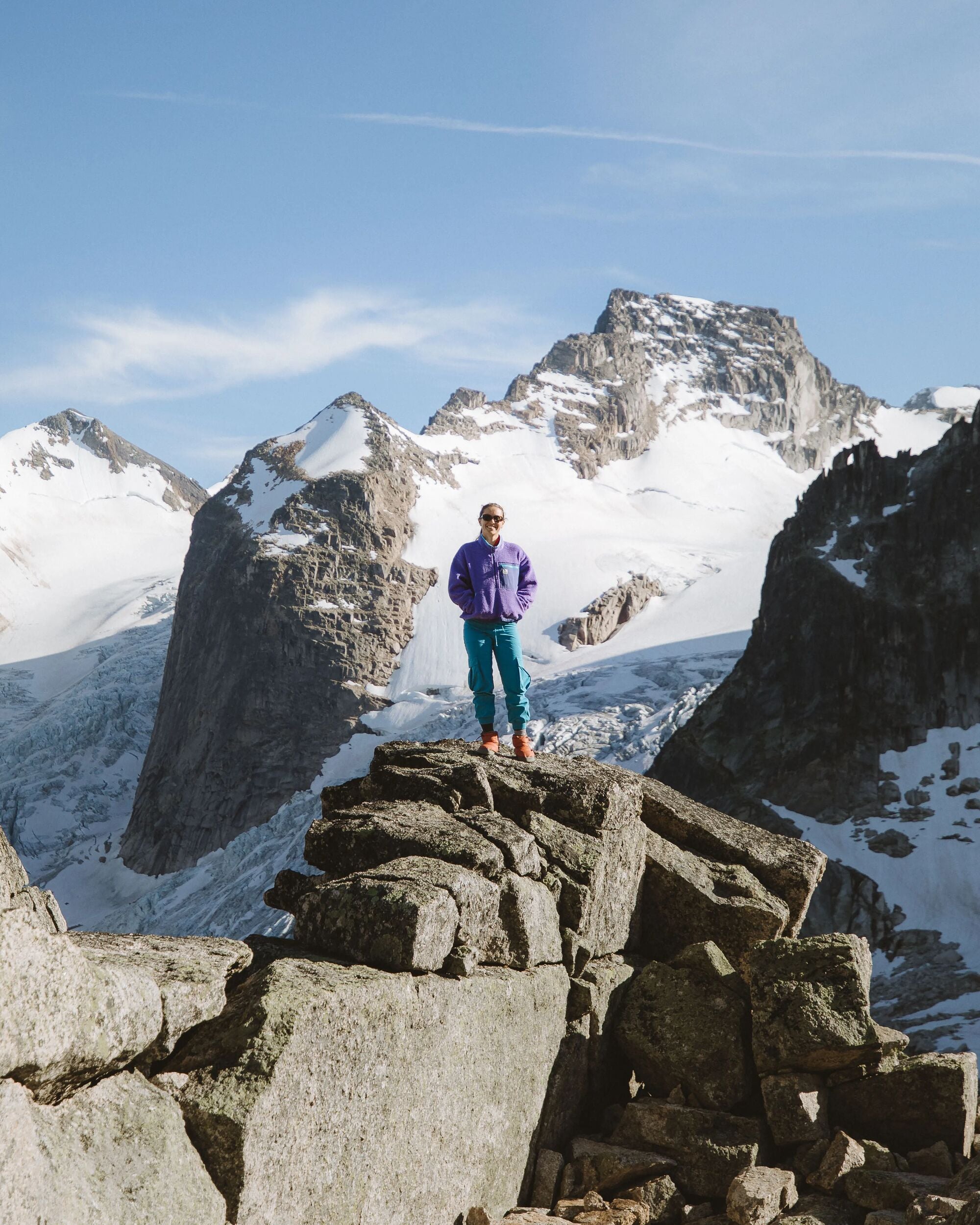 Ravi Recycled Sherpa Fleece - Retro Purple - Lifestyle